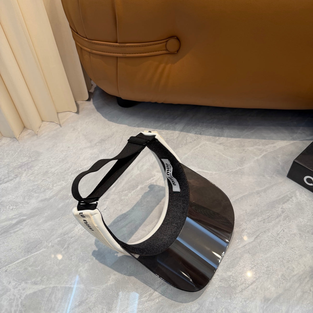 Miu Miu Blue-Light Fashion Silver Sun Visor for Men & Women - detail image 3
