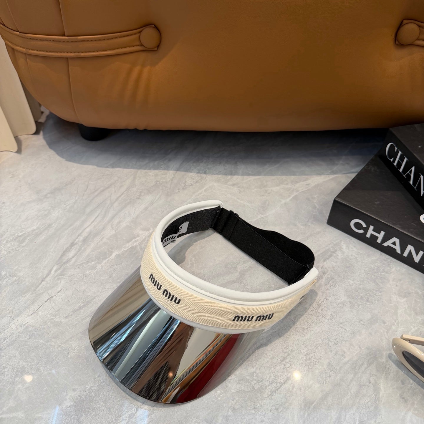 Miu Miu Blue-Light Fashion Silver Sun Visor for Men & Women - detail image 5