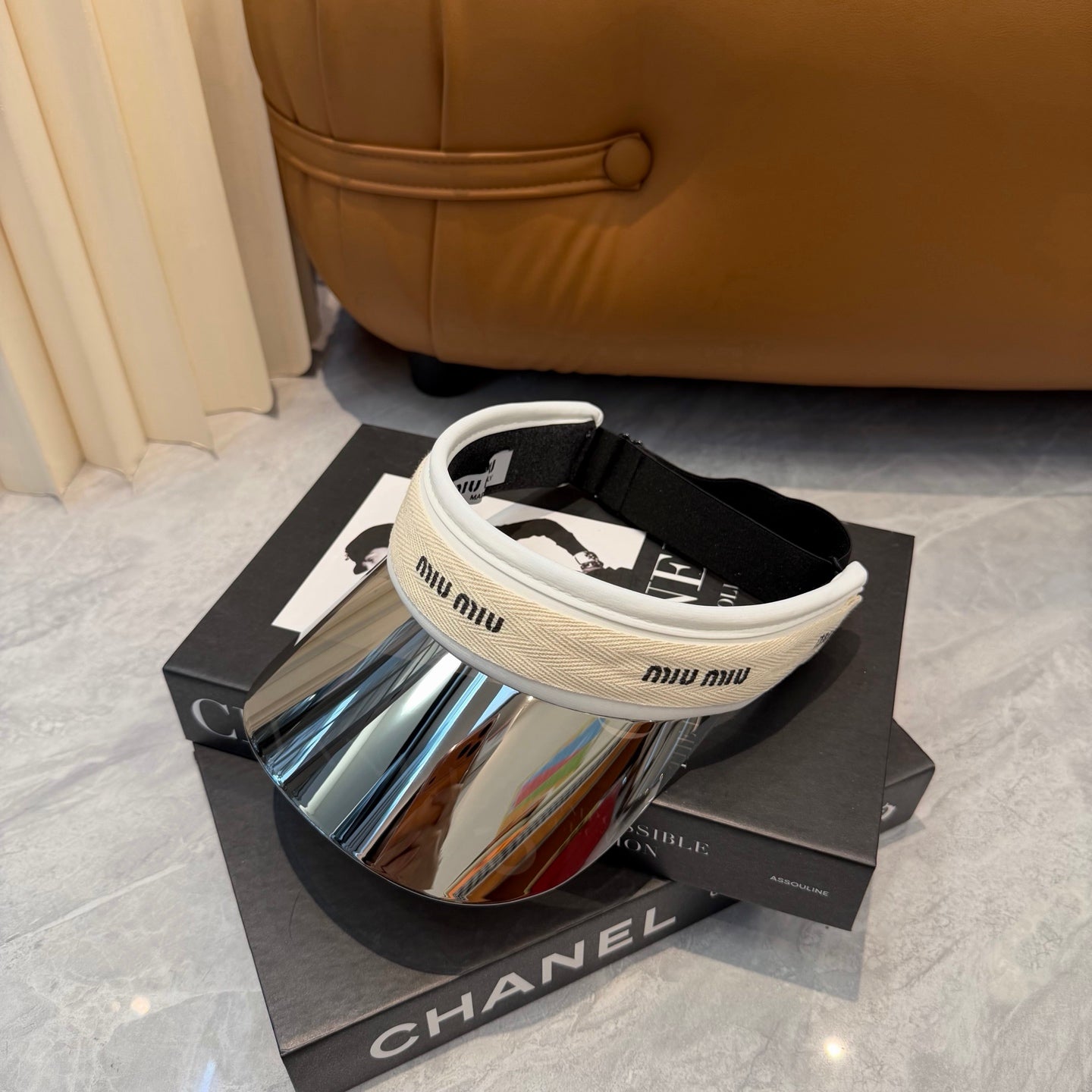 Miu Miu Blue-Light Fashion Silver Sun Visor for Men & Women - 358696 - detail image 7