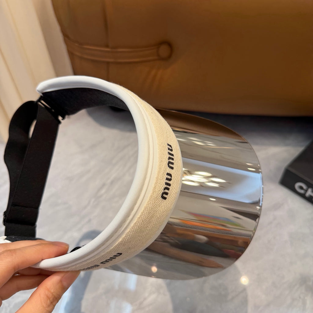 Miu Miu Blue-Light Fashion Silver Sun Visor for Men & Women - 358696 - detail image 4