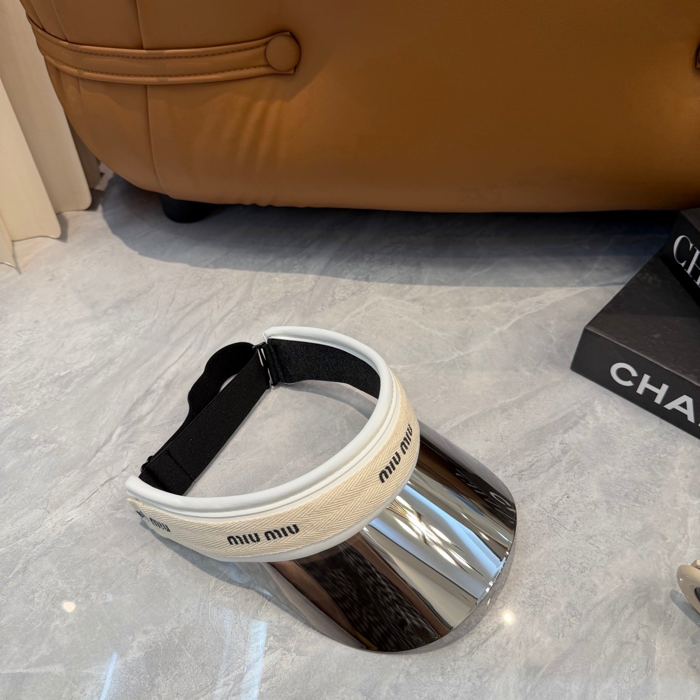 Miu Miu Blue-Light Fashion Silver Sun Visor for Men & Women - 358696 - detail image 6