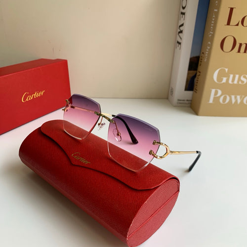 Cartier Fashion Purple Lens Sunglasses for Men & Women - 432224