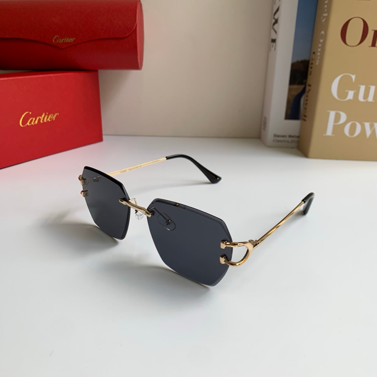 Cartier Fashion Black Lens Sunglasses for Men & Women - 432225 - detail image 2