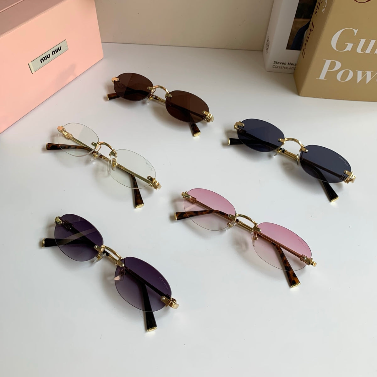 Miu Miu Round Silver Lens Sunglasses for Men & Women - 432587 - detail image 9