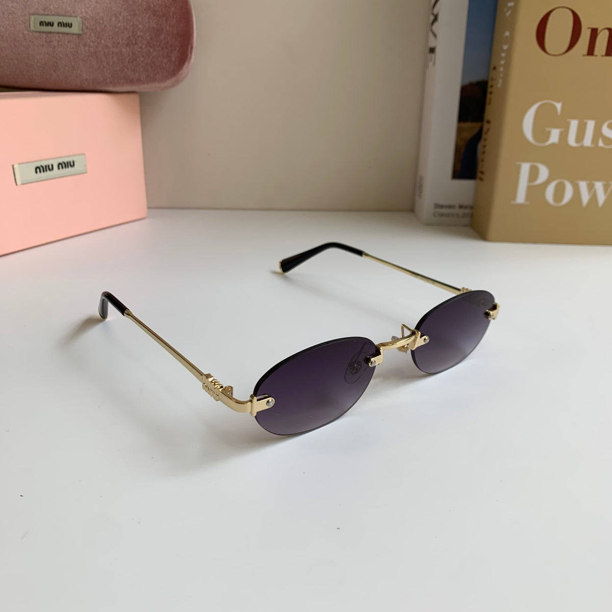 Miu Miu Round Silver Lens Sunglasses for Men & Women - 432589