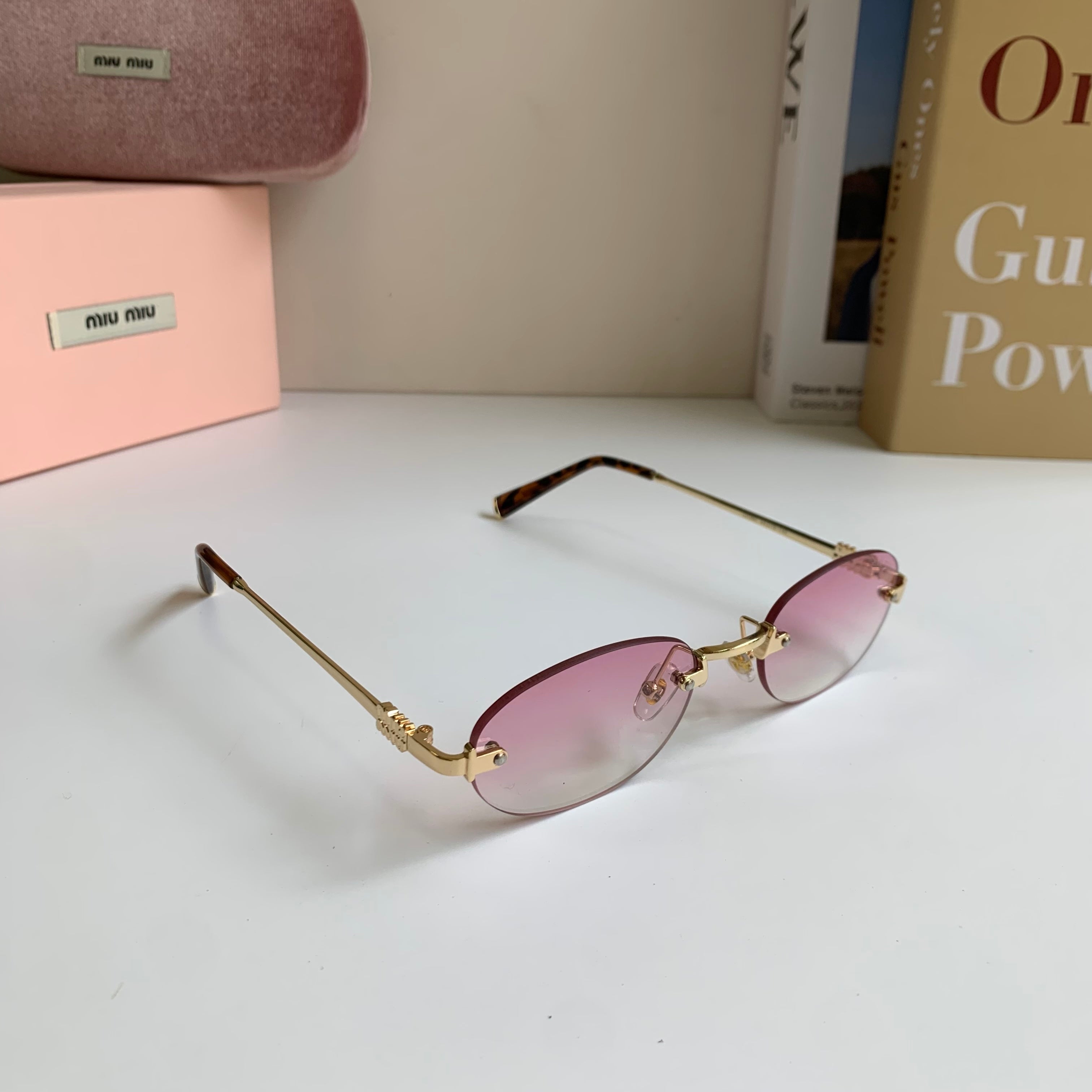 Miu Miu Round Silver Lens Sunglasses for Men & Women - 432590