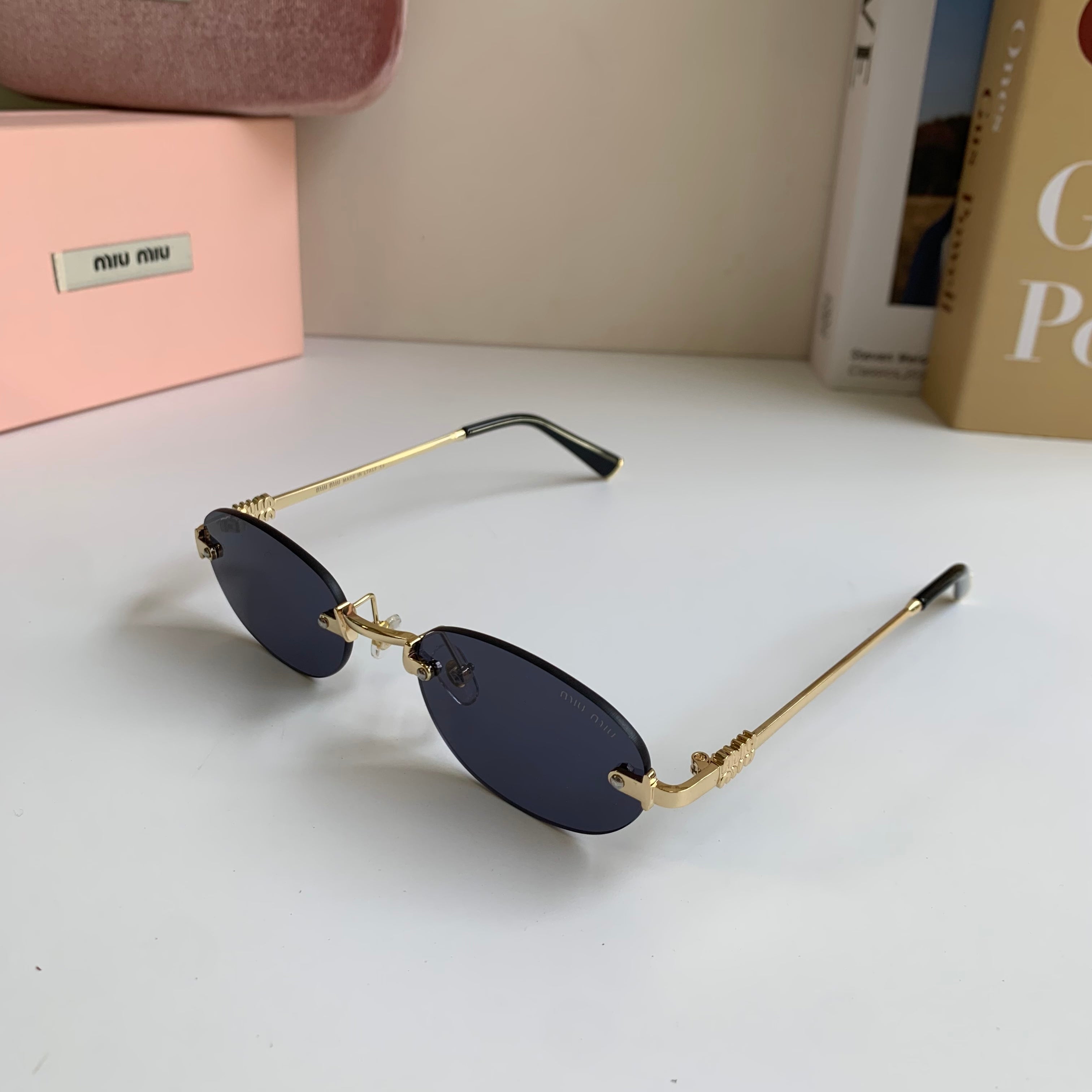 Miu Miu Round Silver Lens Sunglasses for Men & Women - 432591 - detail image 2