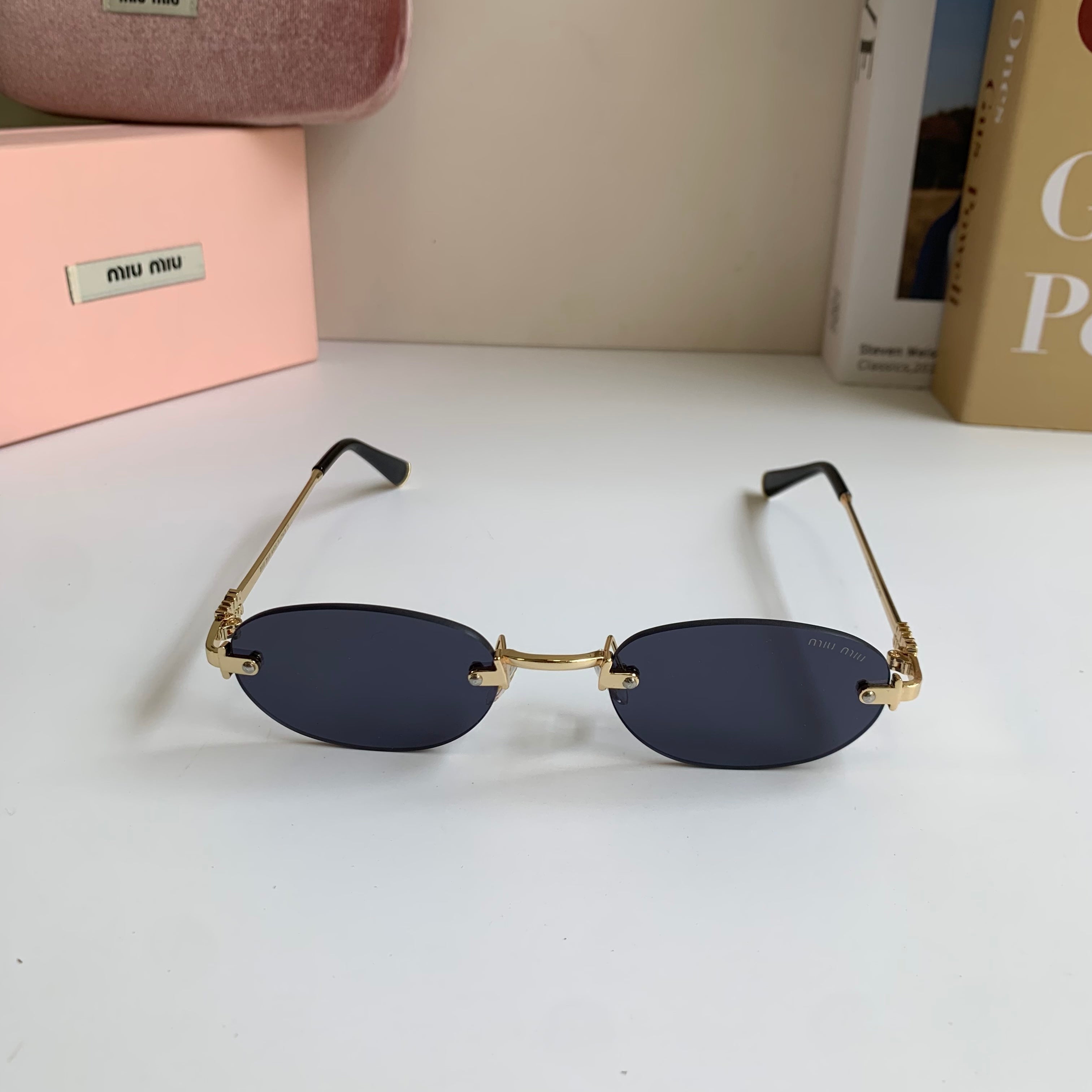 Miu Miu Round Silver Lens Sunglasses for Men & Women - 432591 - detail image 5