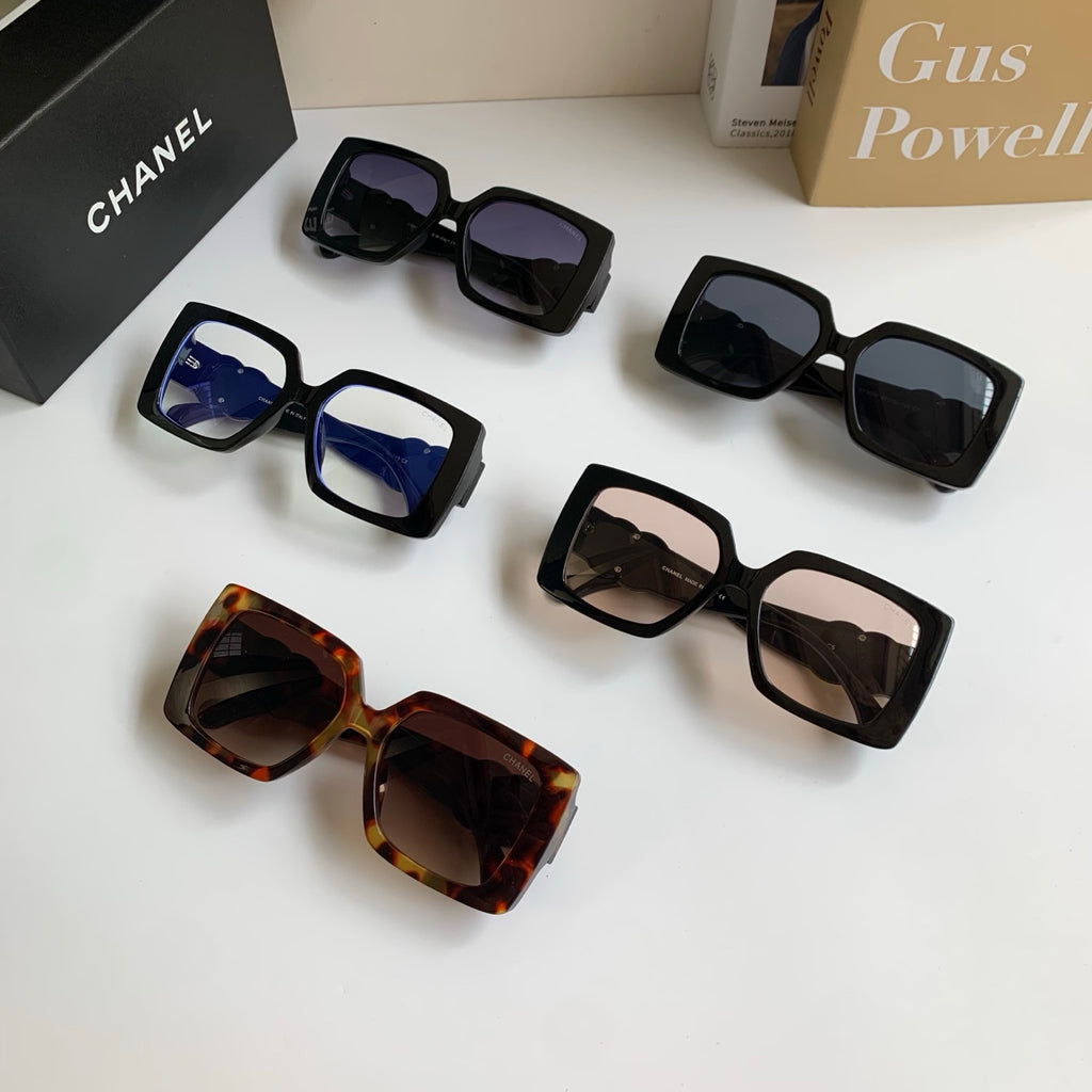 Chanel Metal Square Black Lens Sunglasses for Men & Women - detail image 10