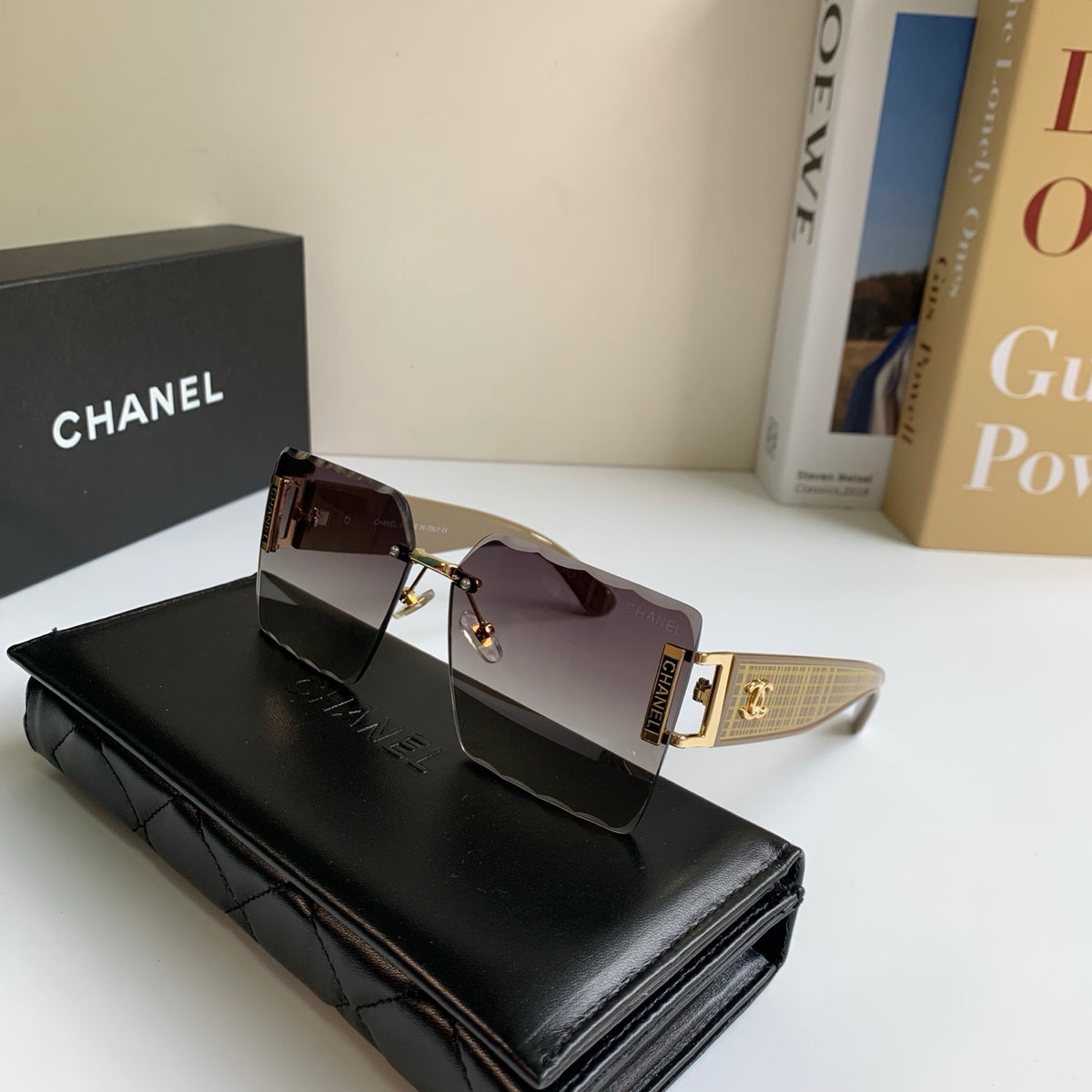 Chanel Square Gray Lens Sunglasses for Men & Women - 431631 - detail image 5