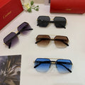 Cartier Metal Square Silver Lens Sunglasses for Men & Women - 432277