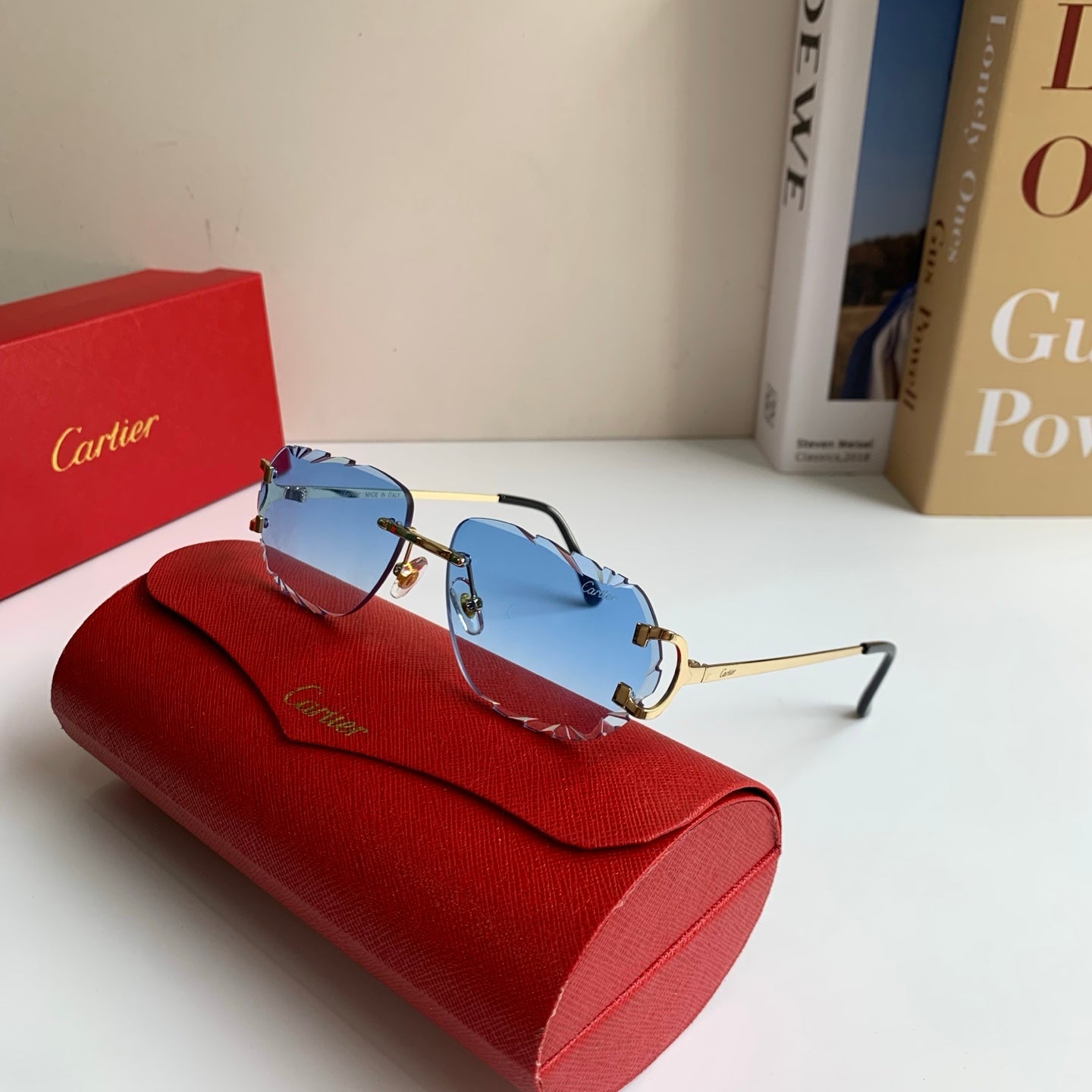 Cartier Fashion Blue Lens Sunglasses for Men & Women - 449530 - detail image 4