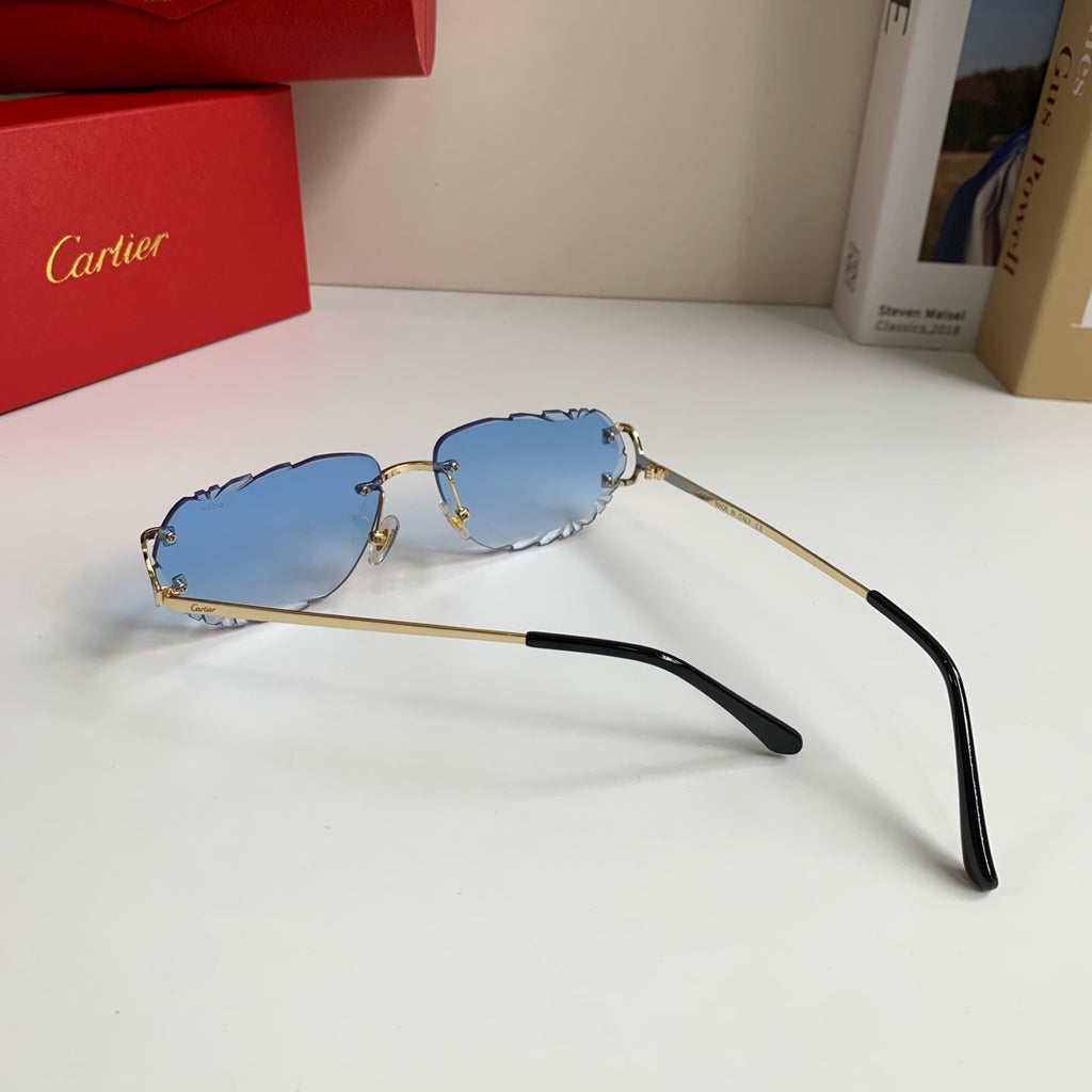 Cartier Fashion Blue Lens Sunglasses for Men & Women - 358564 - detail image 8