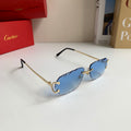 Cartier Fashion Blue Lens Sunglasses for Men & Women - 358564