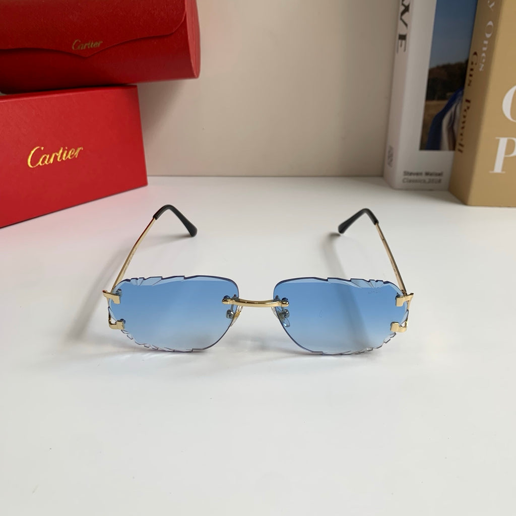 Cartier Fashion Blue Lens Sunglasses for Men & Women - 358564 - detail image 5
