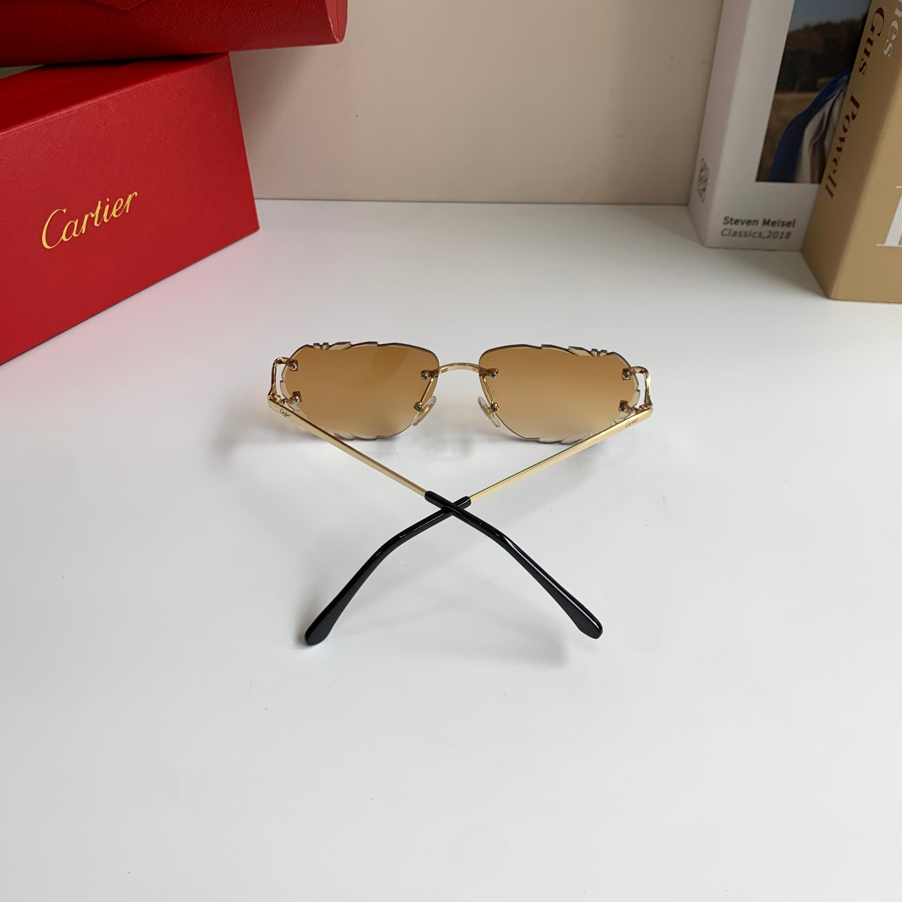 Cartier Fashion Brown Lens Sunglasses for Men & Women - 358565 - detail image 8