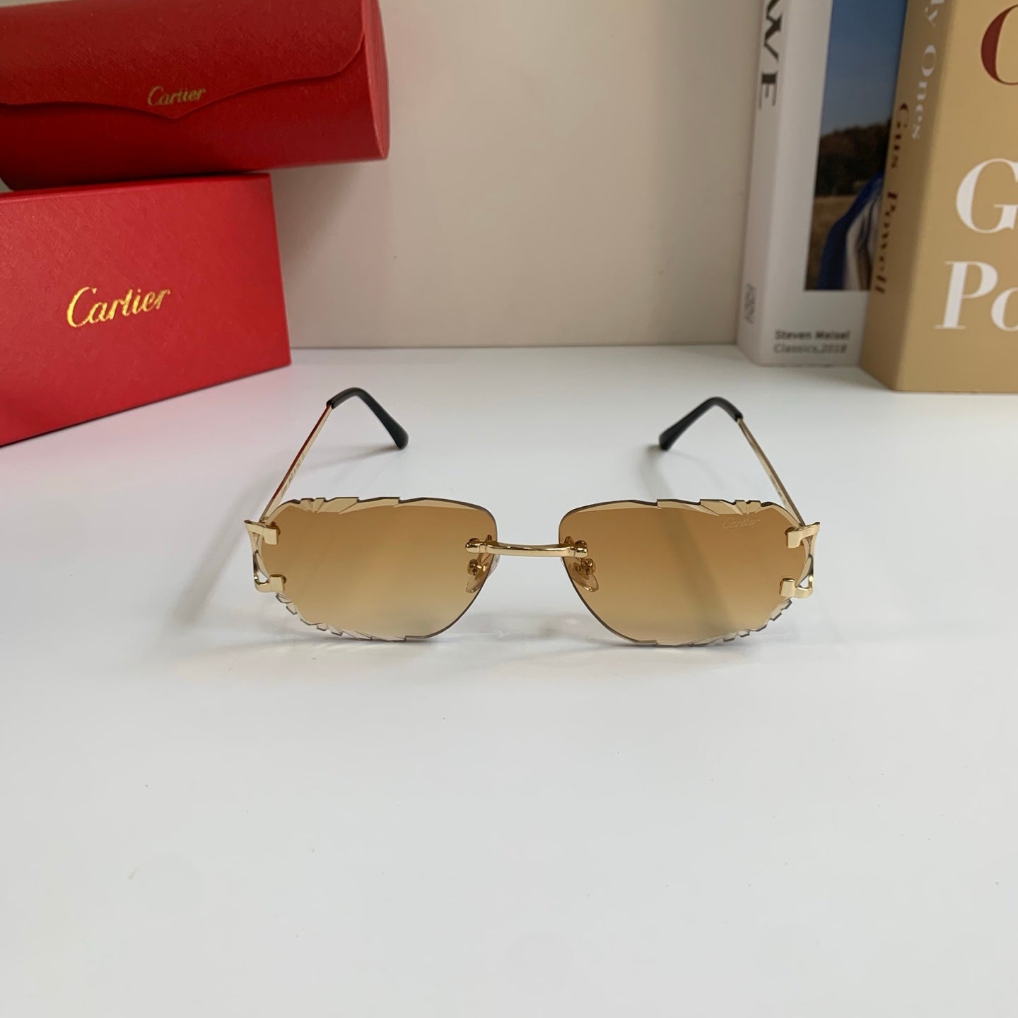 Cartier Fashion Brown Lens Sunglasses for Men & Women - 358565 - detail image 3