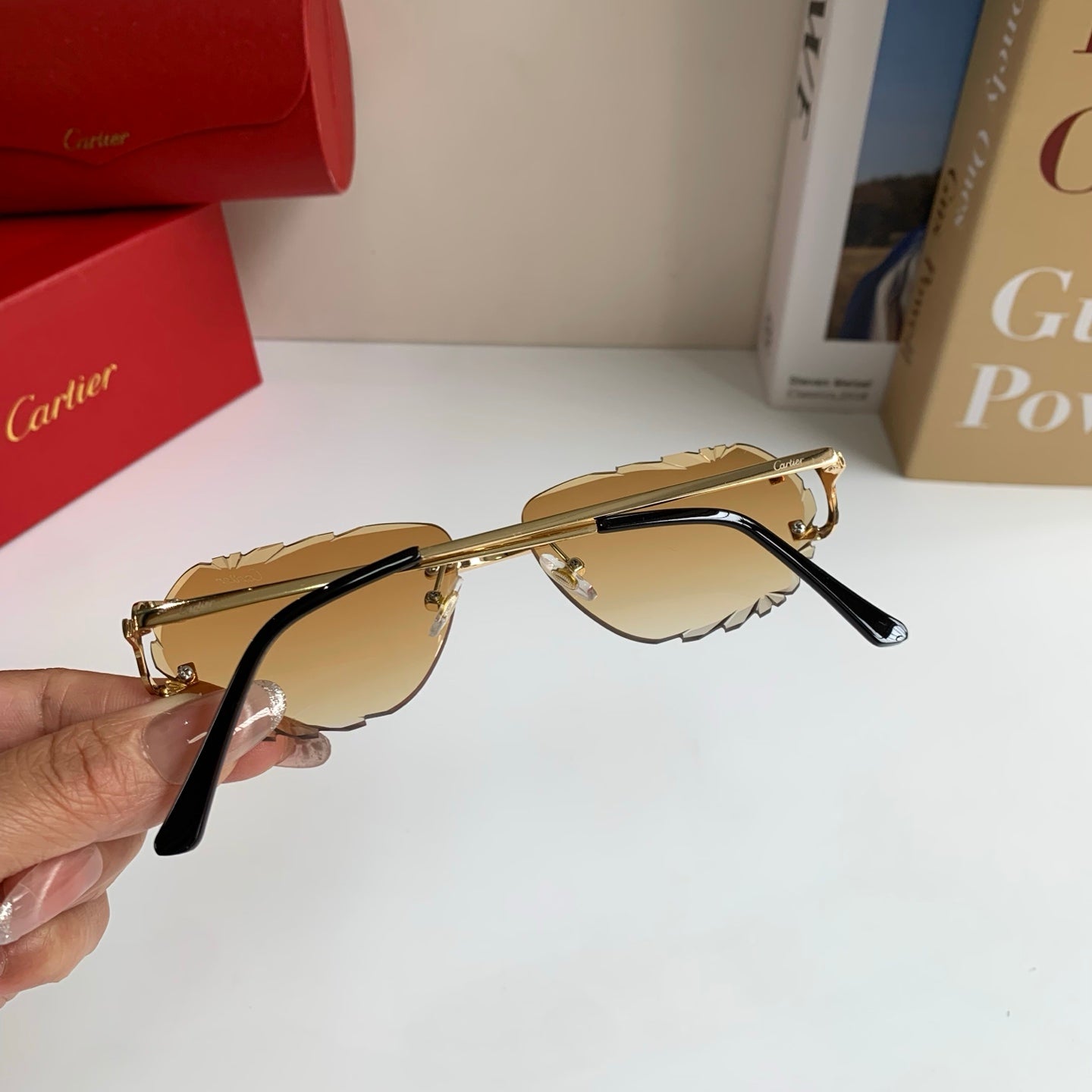 Cartier Fashion Brown Lens Sunglasses for Men & Women - 358565 - detail image 7