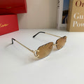 Cartier Fashion Brown Lens Sunglasses for Men & Women - 358565