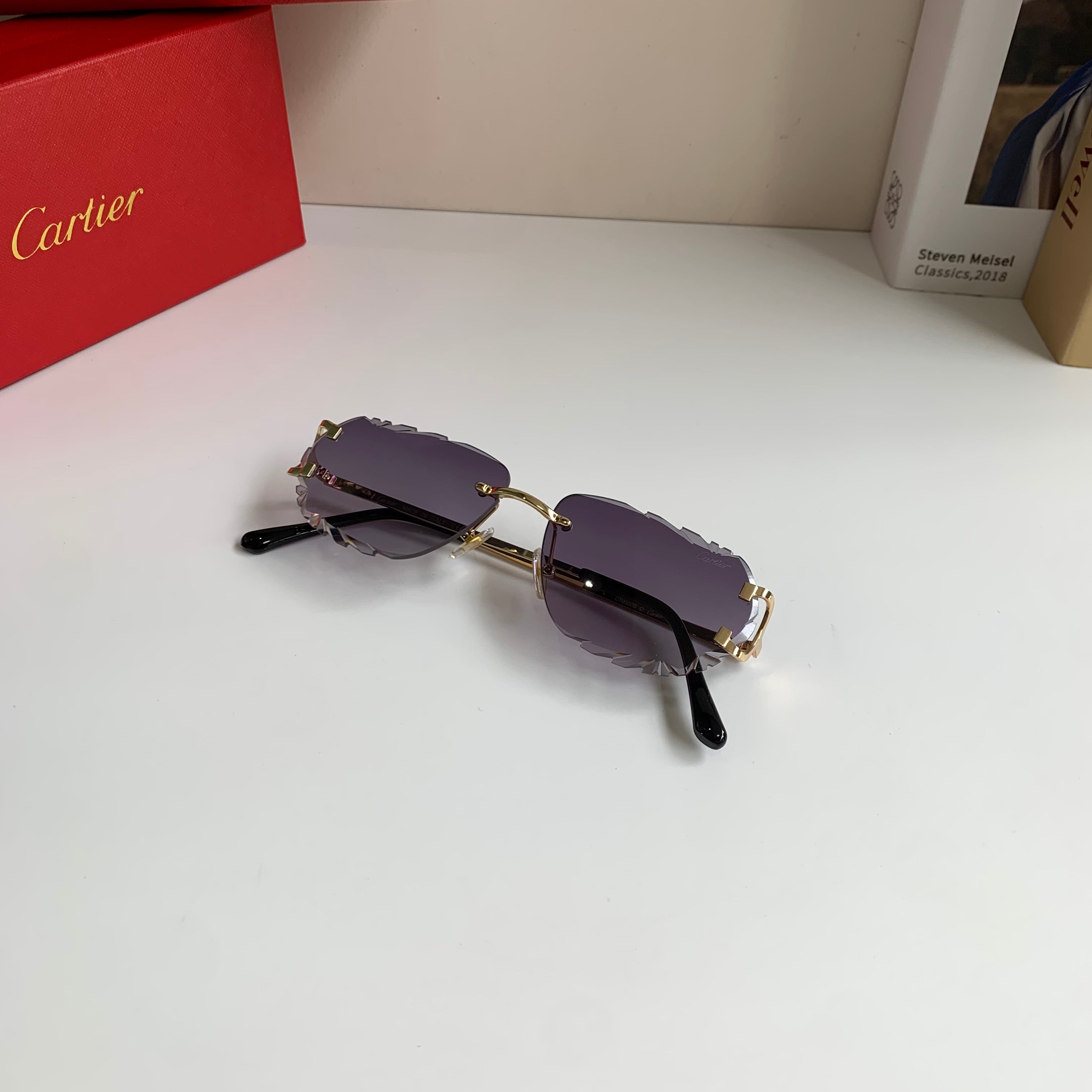 Cartier Fashion Silver Lens Sunglasses for Men & Women - 358566 - detail image 4