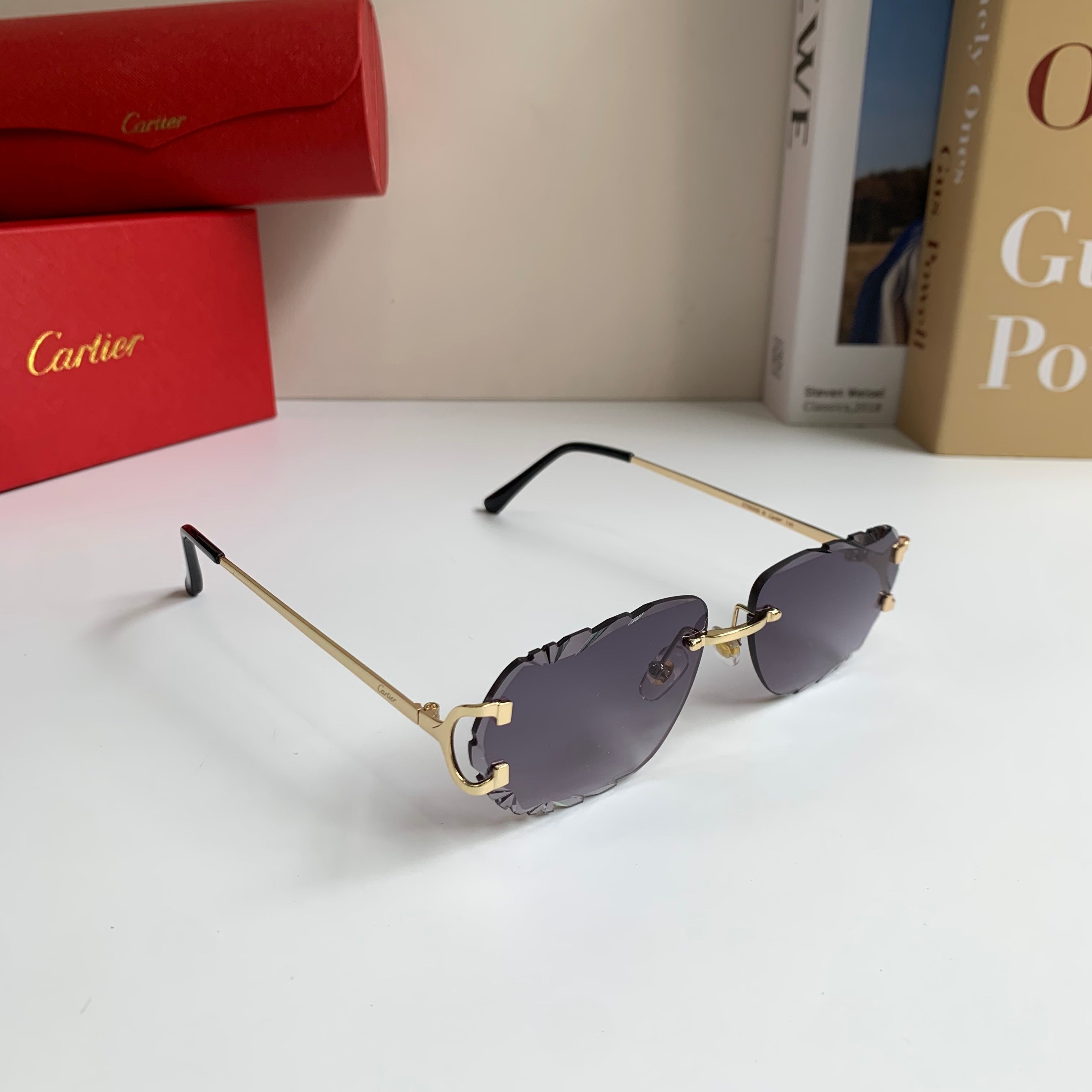 Cartier Fashion Silver Lens Sunglasses for Men & Women - 358566