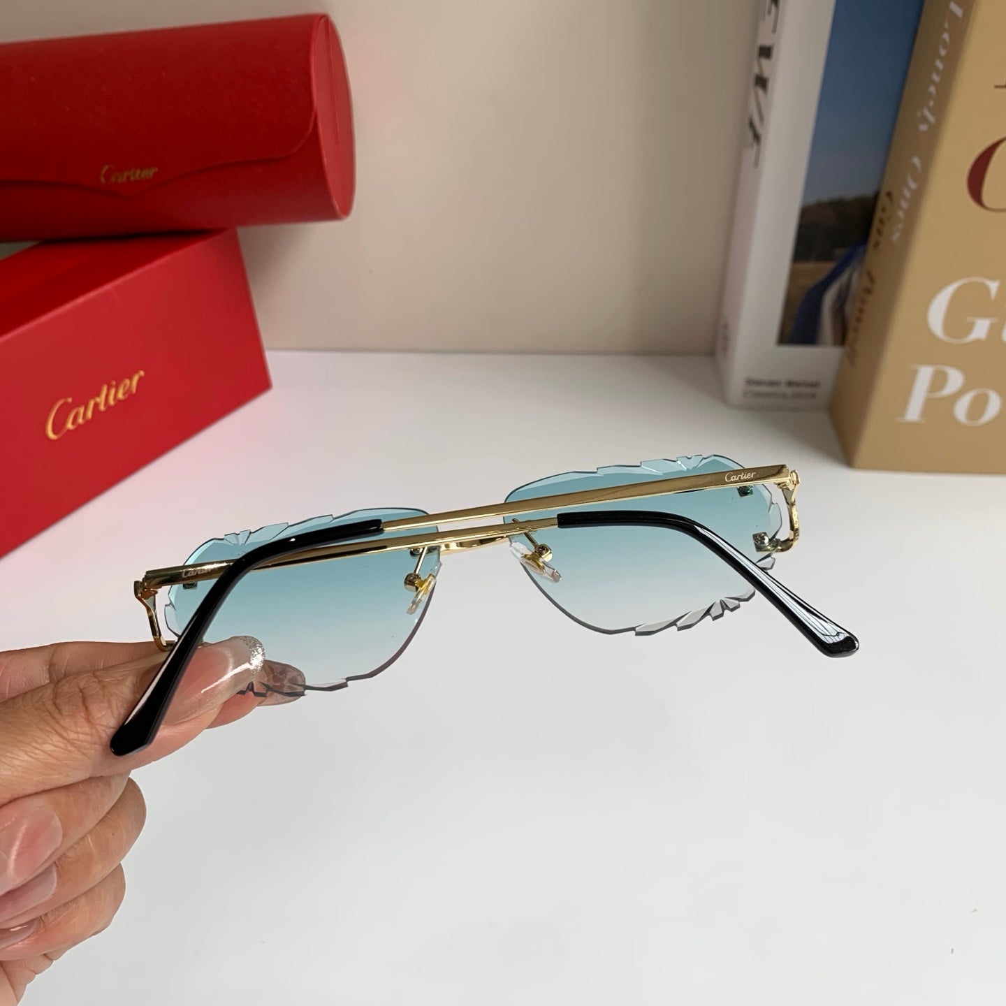 Cartier Fashion Silver Lens Sunglasses for Men & Women - 358567 - detail image 8