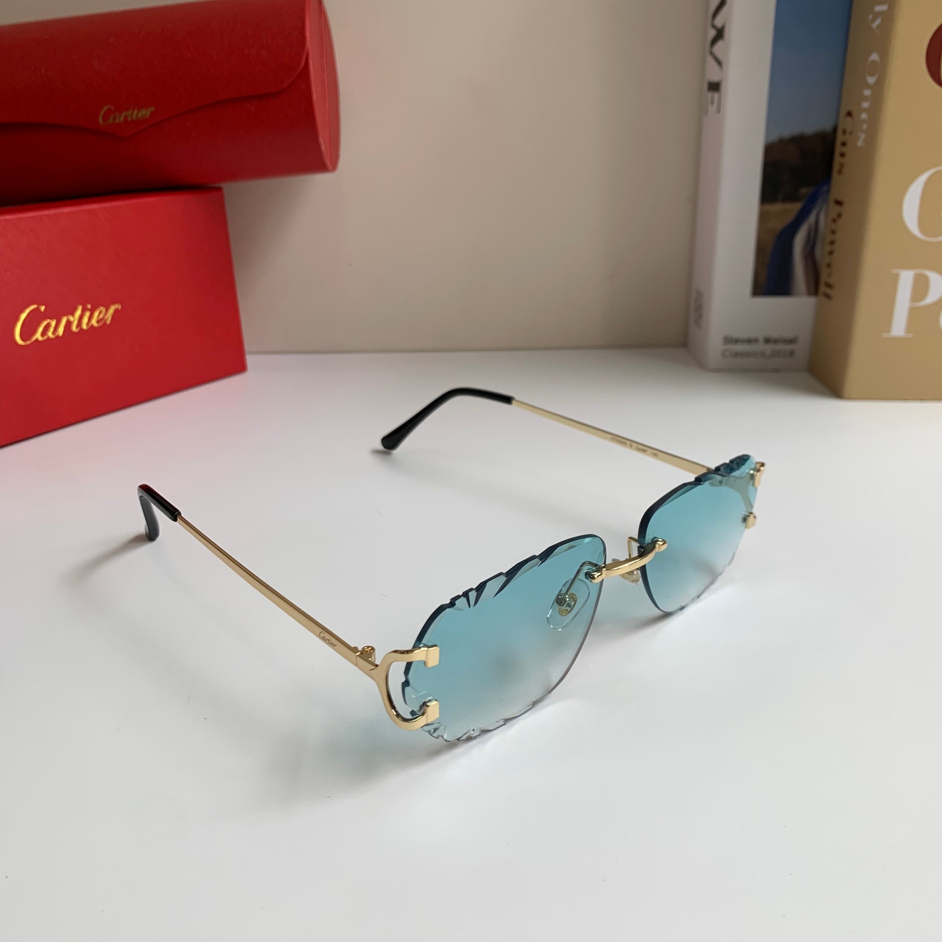 Cartier Fashion Silver Lens Sunglasses for Men & Women - 449533