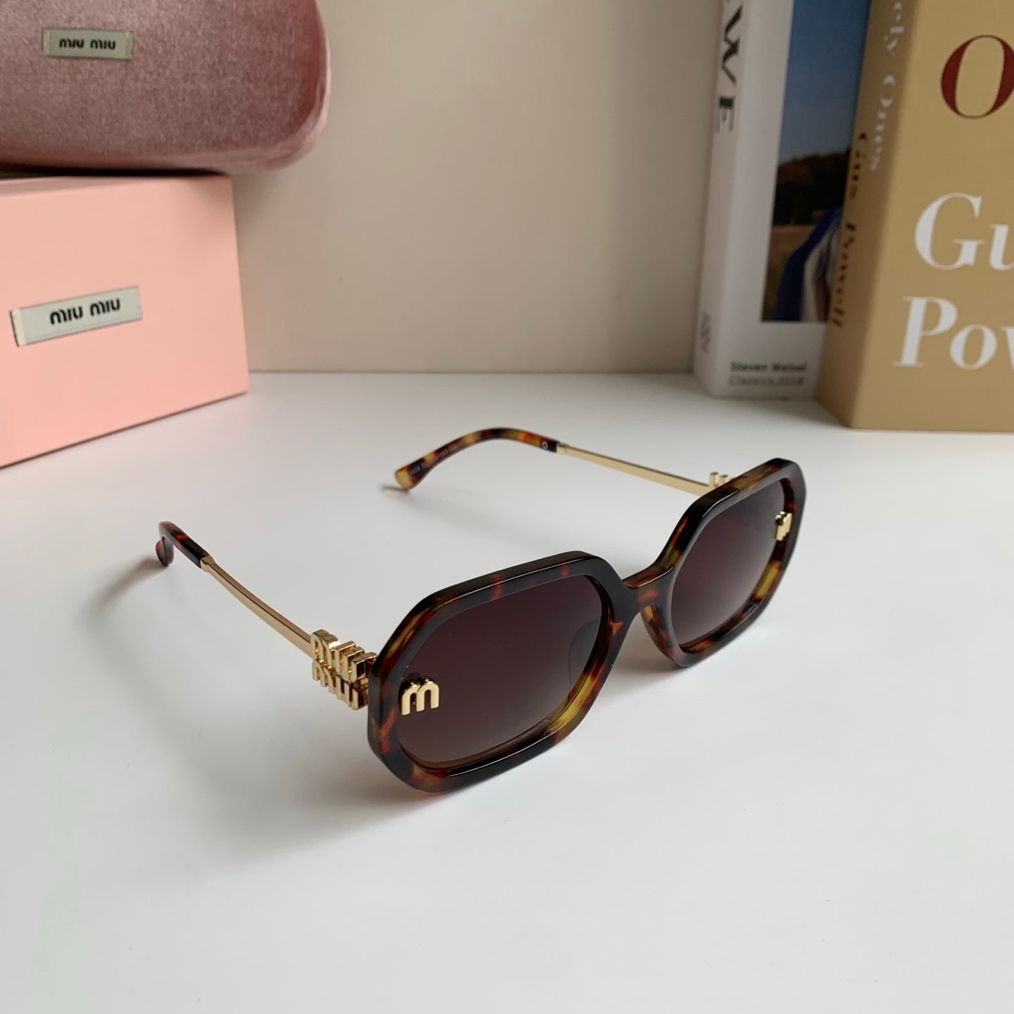 Miu Miu Square Red Lens Sunglasses for Men & Women - 358674