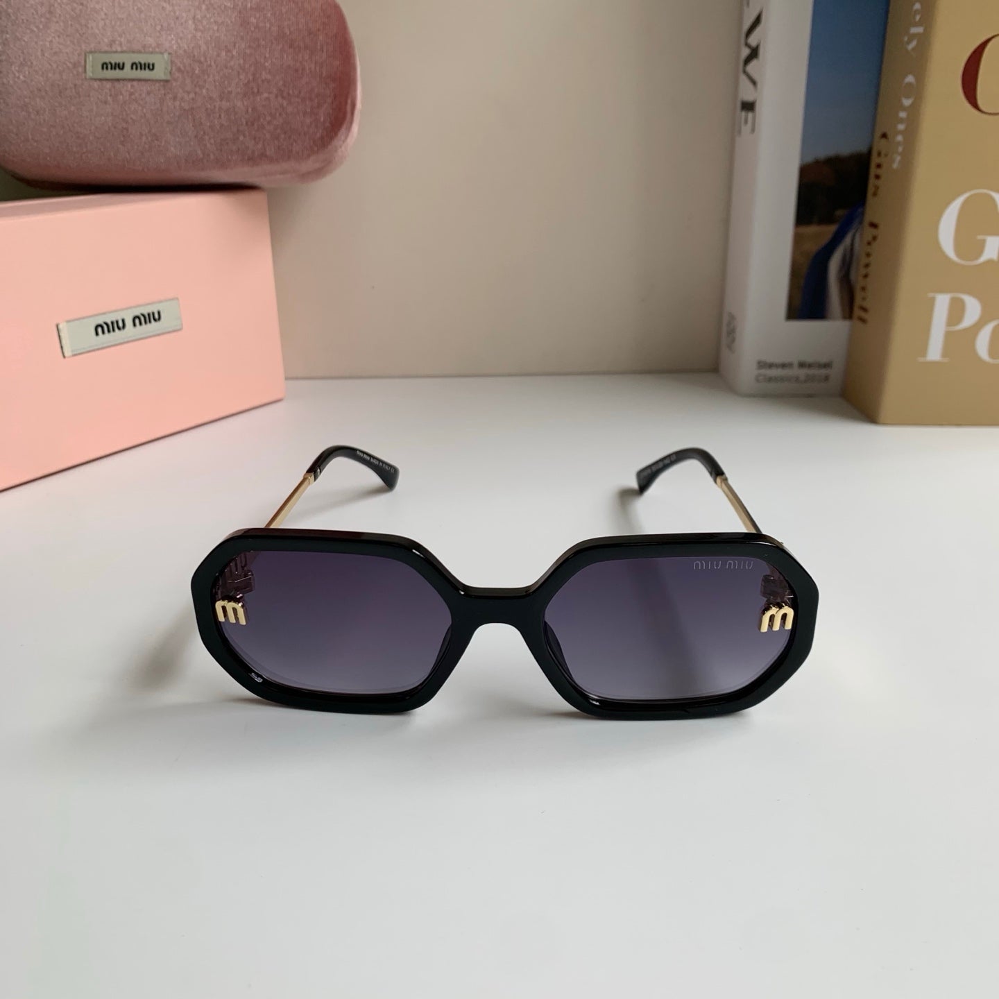 Miu Miu Square Silver Lens Sunglasses for Men & Women - 358675 - detail image 5