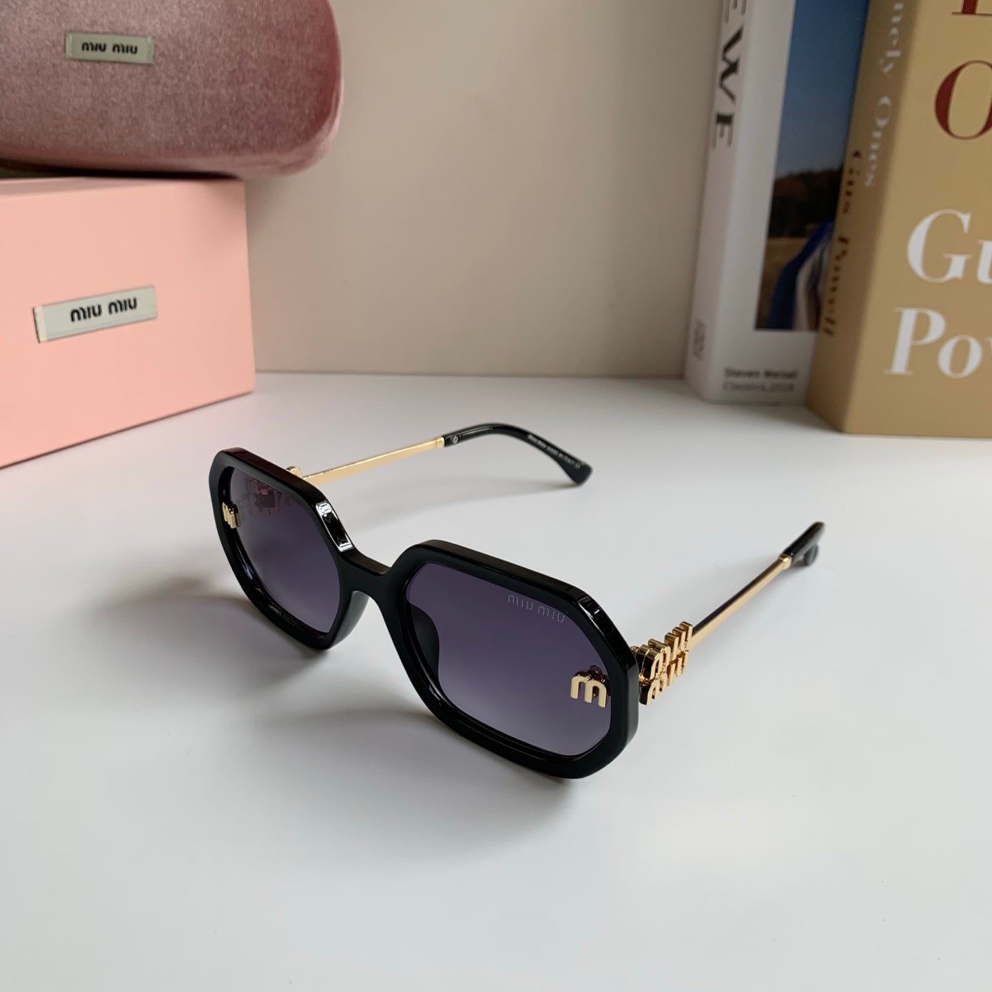 Miu Miu Square Silver Lens Sunglasses for Men & Women - 358675 - detail image 2