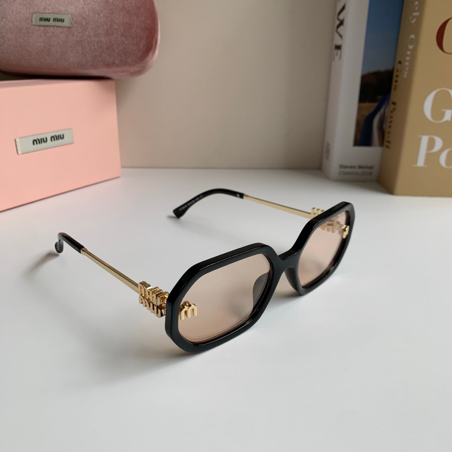 Miu Miu Square Silver Lens Sunglasses for Men & Women - 358676