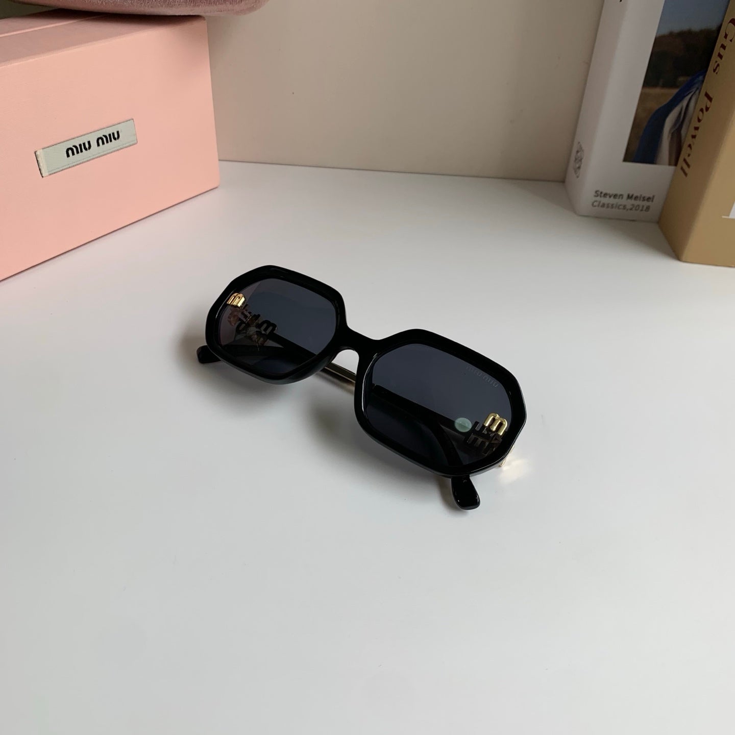 Miu Miu Square Silver Lens Sunglasses for Men & Women - 358677 - detail image 3