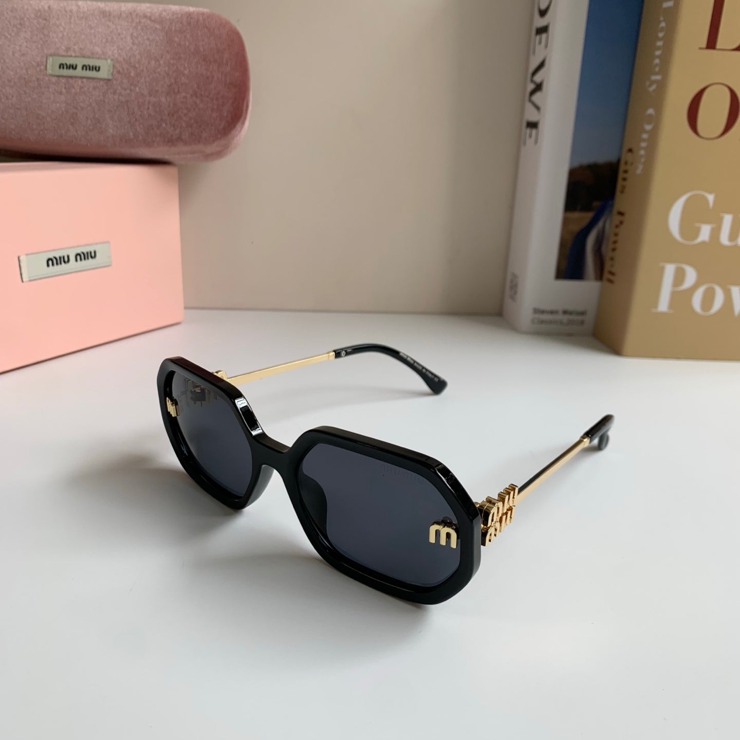 Miu Miu Square Silver Lens Sunglasses for Men & Women - 358677 - detail image 2