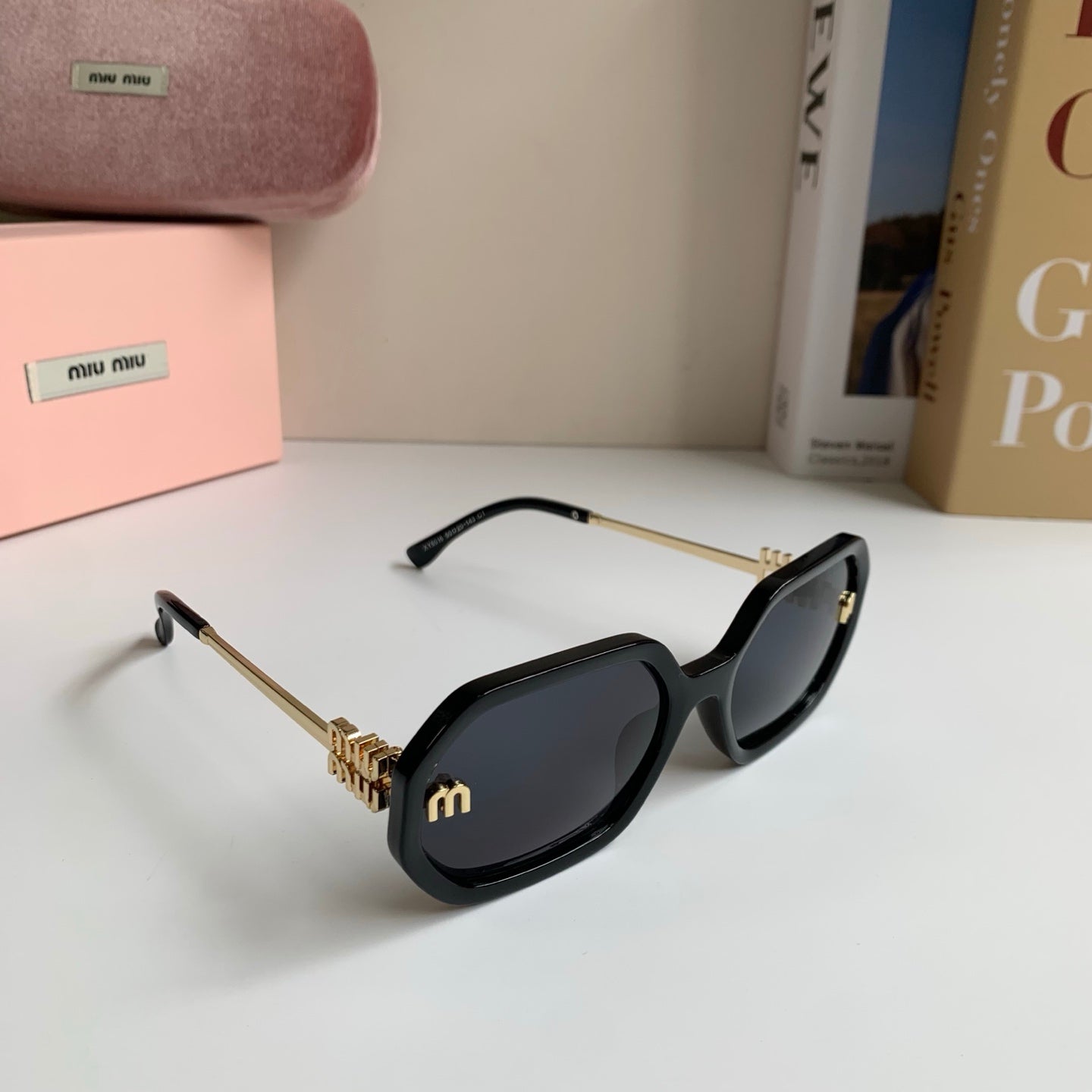 Miu Miu Square Silver Lens Sunglasses for Men & Women - 358677