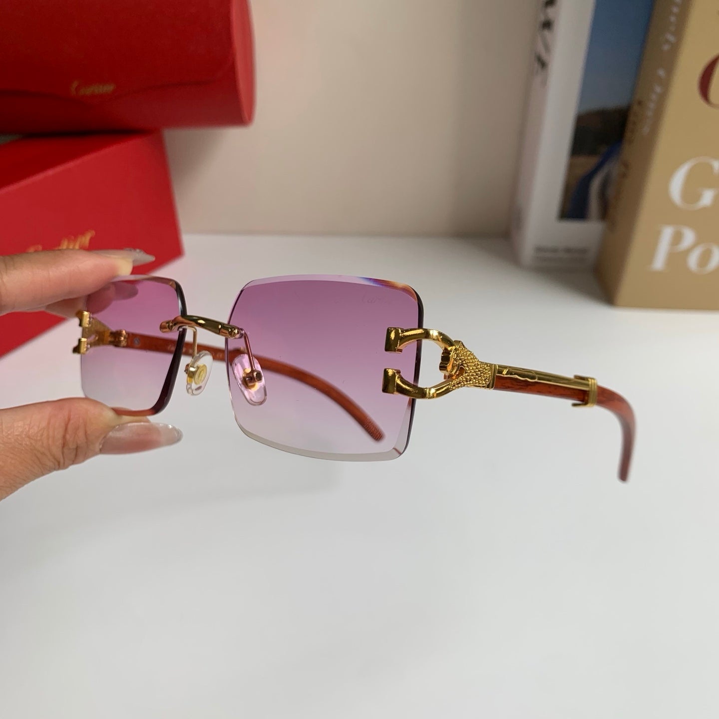 Cartier Fashion Silver Lens Sunglasses for Men & Women - 358499 - detail image 6