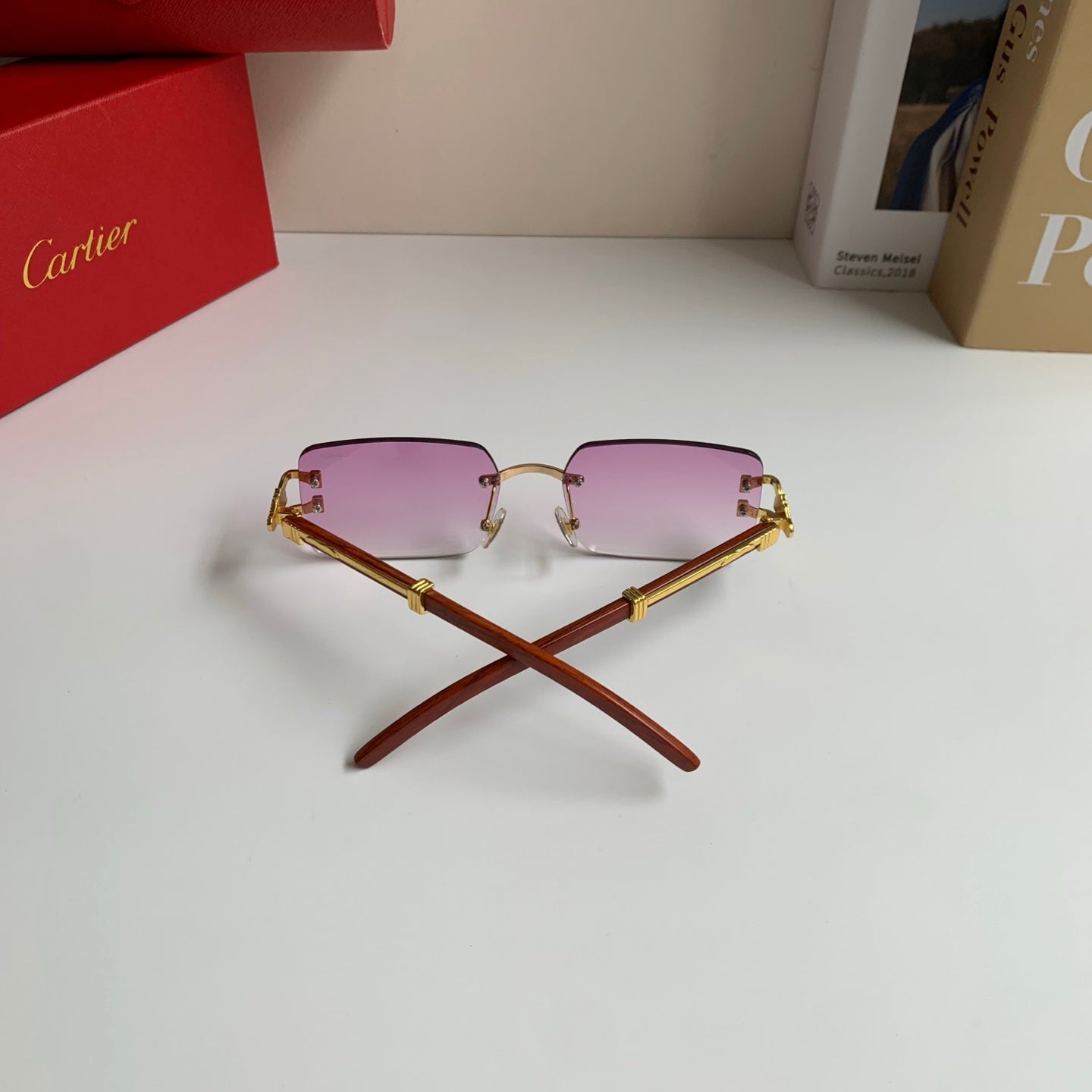 Cartier Fashion Silver Lens Sunglasses for Men & Women - 358499 - detail image 9