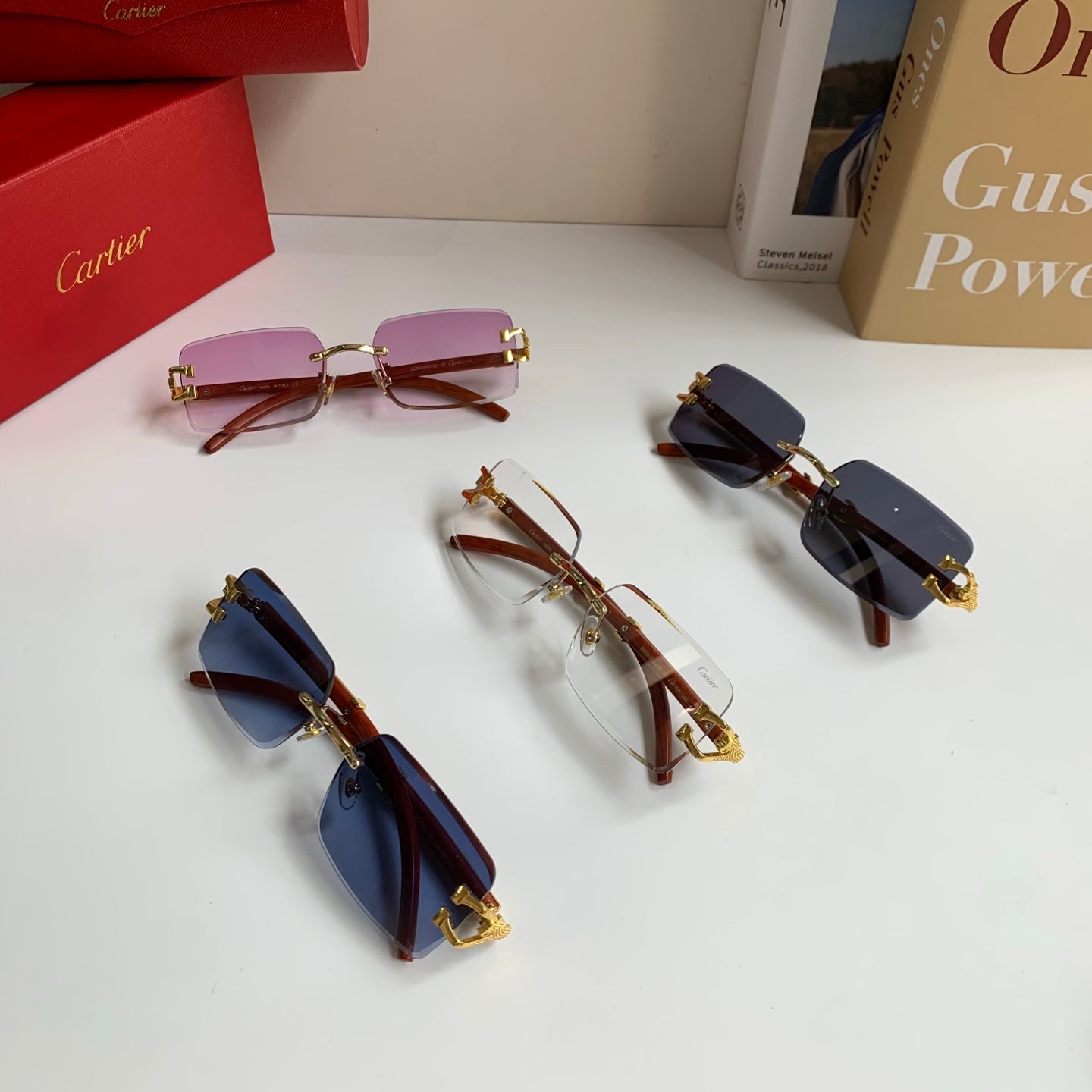 Cartier Fashion Blue Lens Sunglasses for Men & Women - 358501 - detail image 9