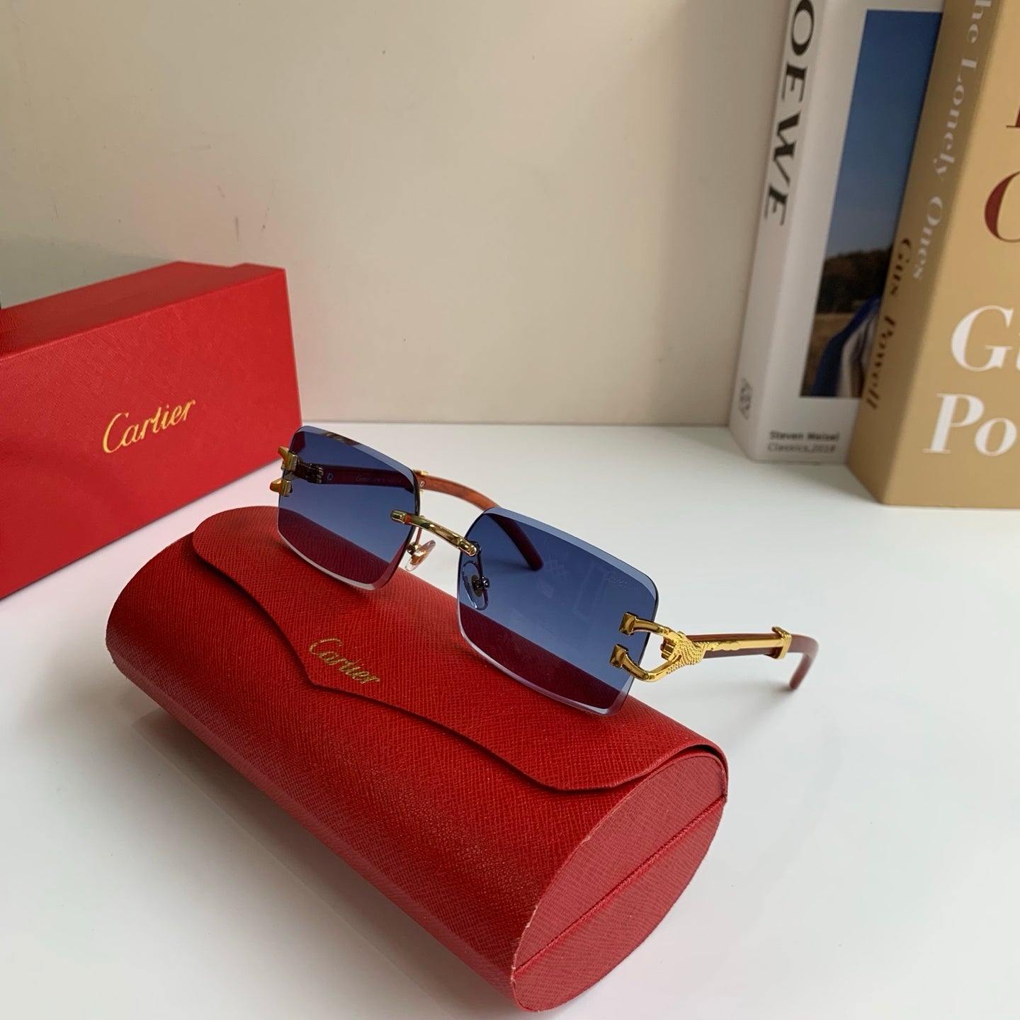 Cartier Fashion Blue Lens Sunglasses for Men & Women - 449565 - detail image 5