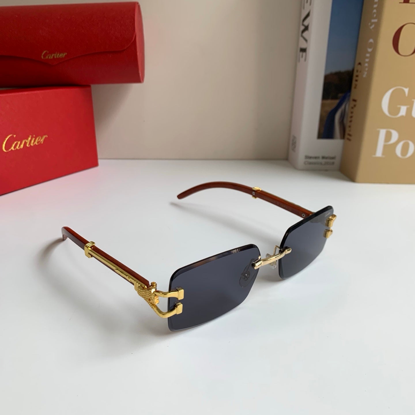 Cartier Fashion Silver Lens Sunglasses for Men & Women - 358502