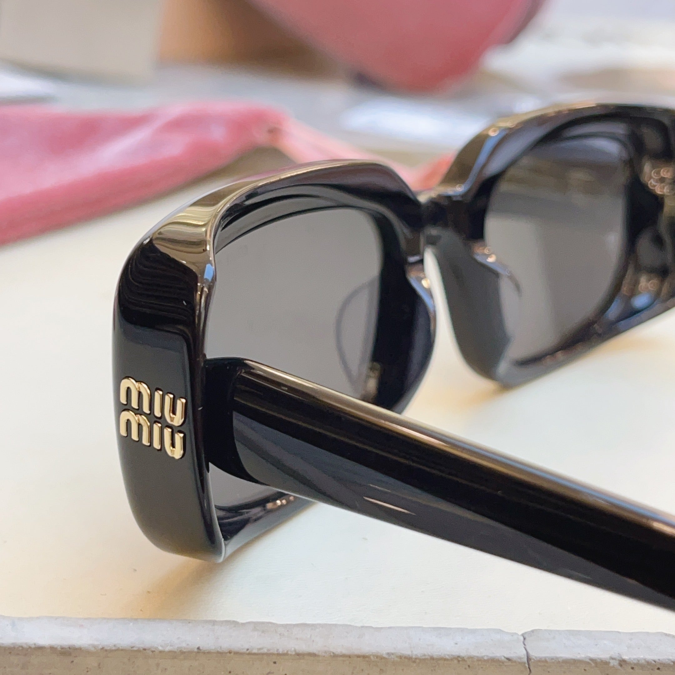 Miu Miu B13-F Fashion Black Lens Sunglasses for Men & Women - detail image 6