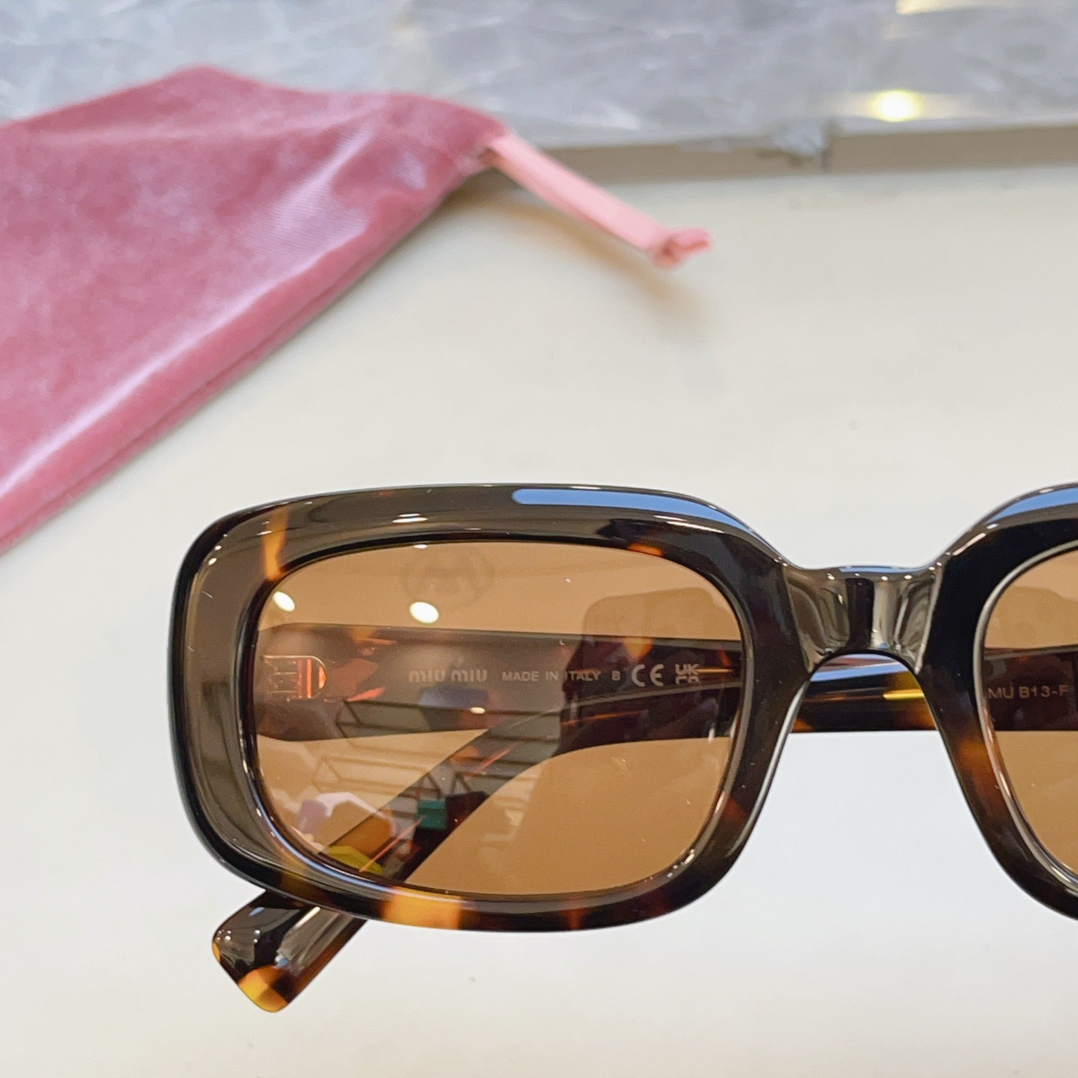 Miu Miu B13-F Fashion Brown Lens Sunglasses for Men & Women - 487656 - detail image 4