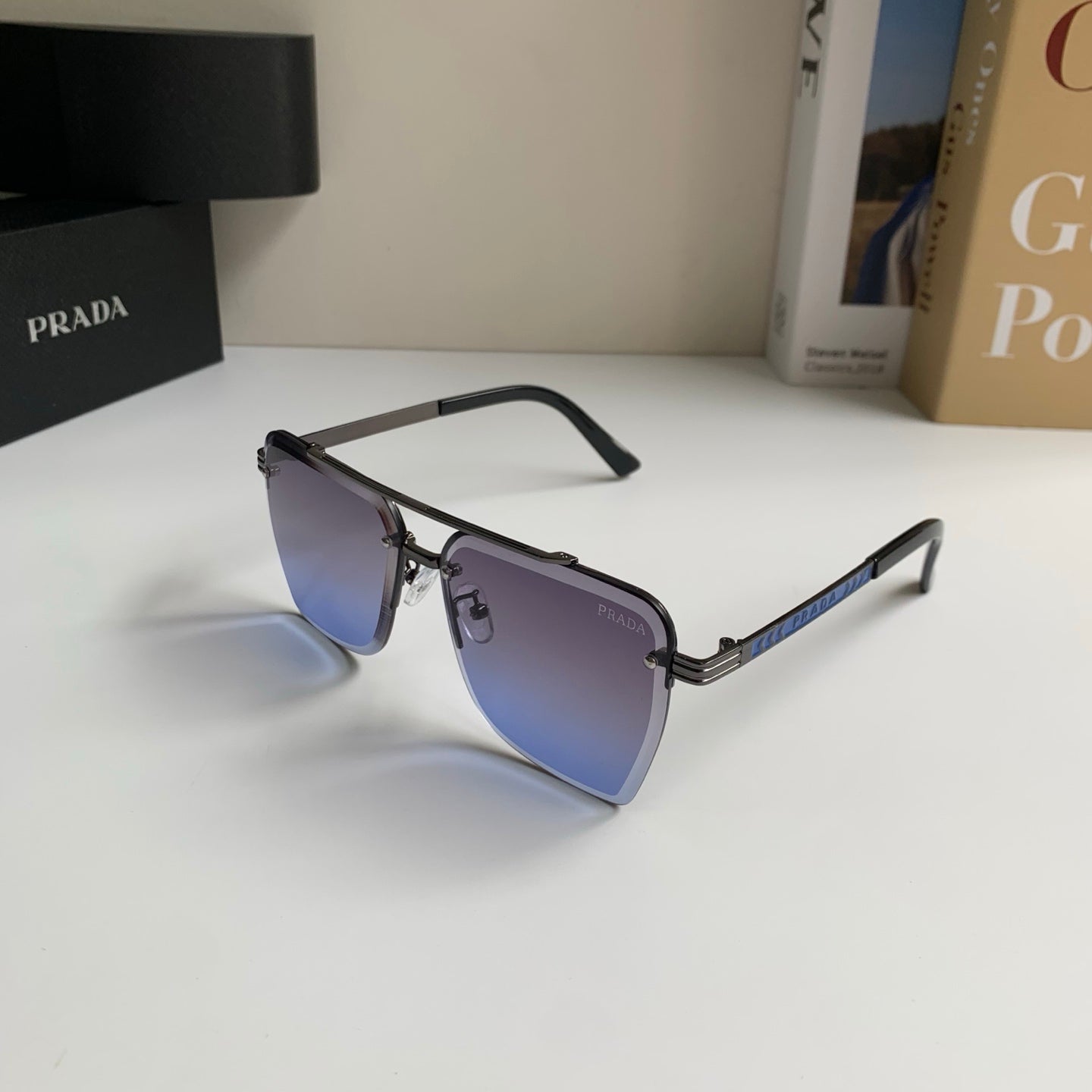 Prada Metal Fashion Silver Lens Sunglasses for Men & Women - 449366 - detail image 2