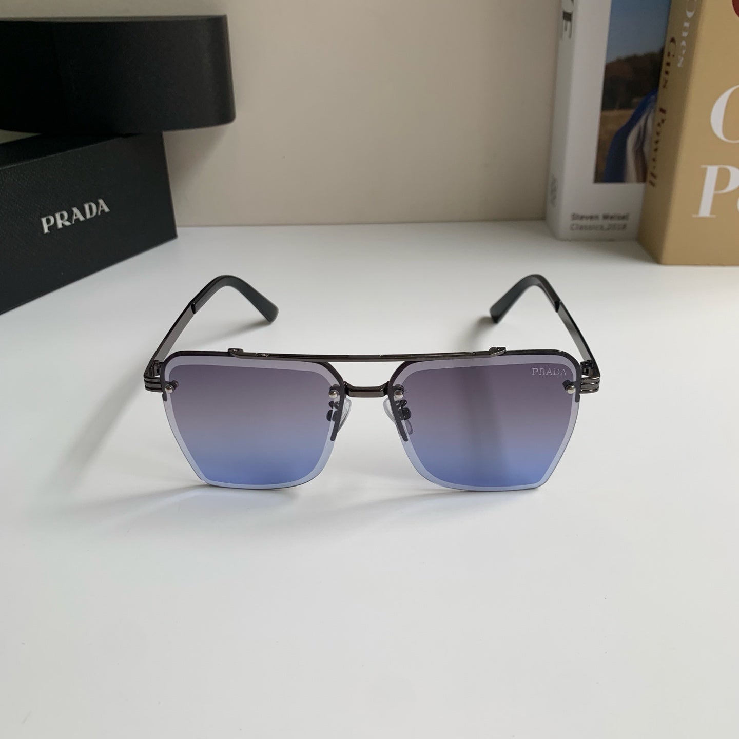 Prada Metal Fashion Silver Lens Sunglasses for Men & Women - 449366 - detail image 3