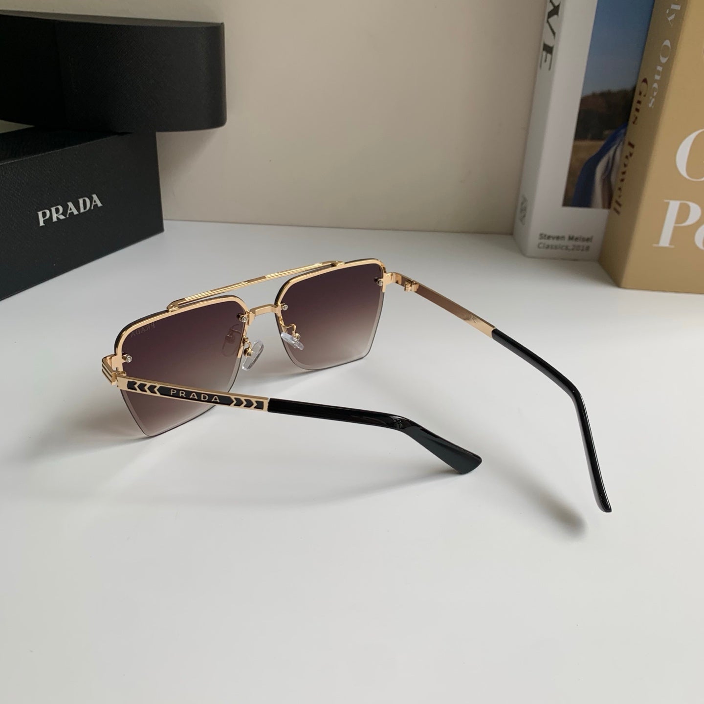 Prada Metal Fashion Silver Lens Sunglasses for Men & Women - 449367 - detail image 7