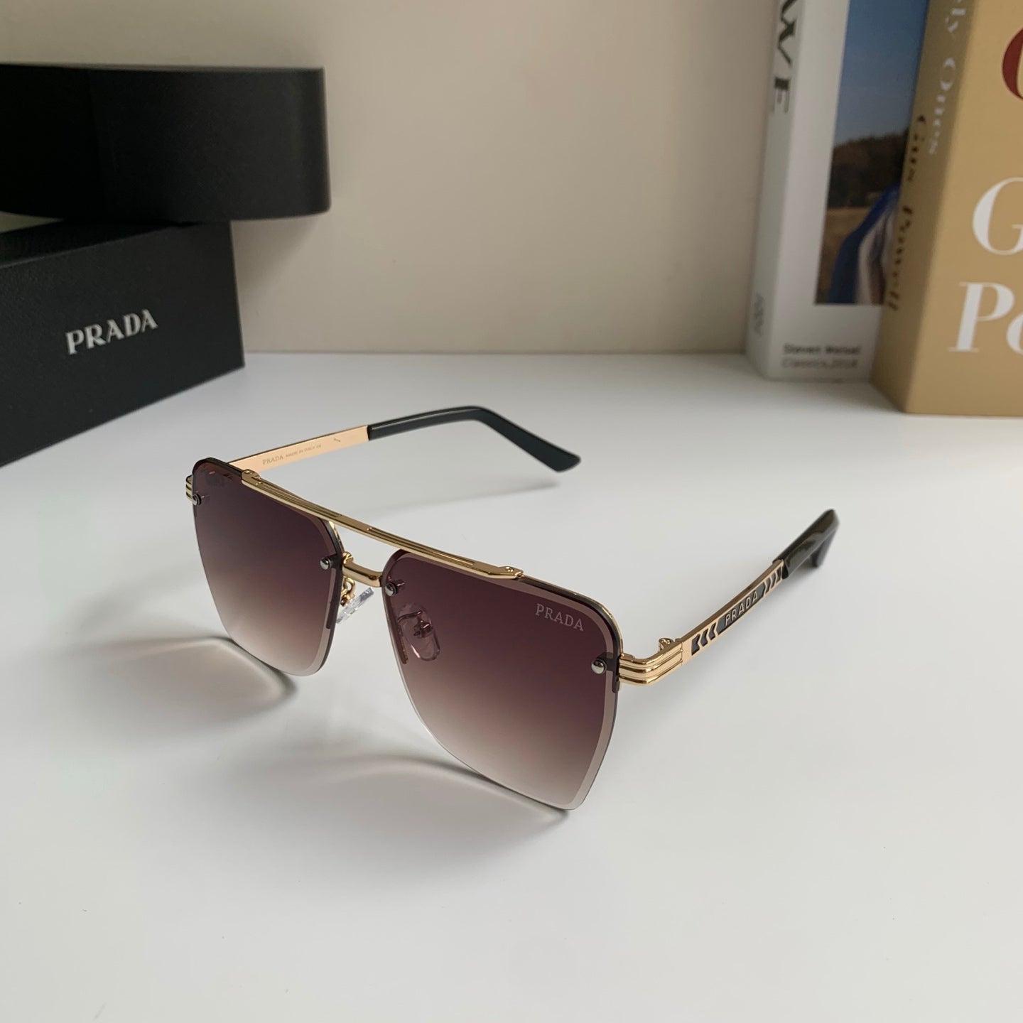 Prada Metal Fashion Silver Lens Sunglasses for Men & Women - 449367 - detail image 2