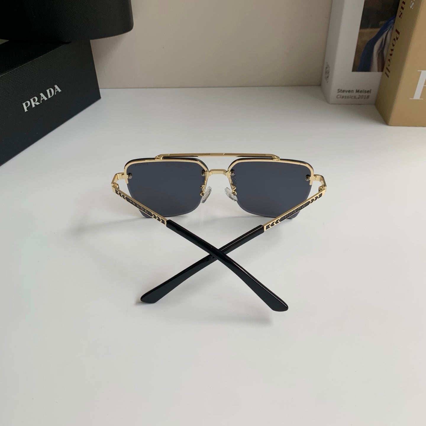 Prada Metal Fashion Silver Lens Sunglasses for Men & Women - 449369 - detail image 6