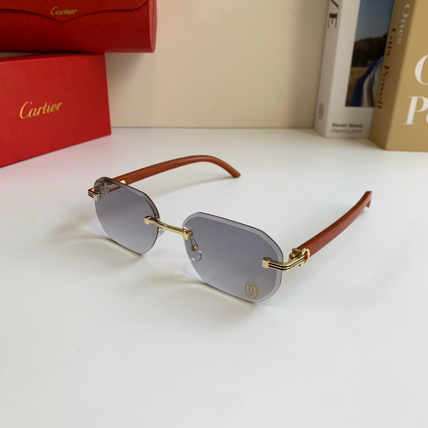 Cartier Square Silver Lens Sunglasses for Men & Women - 372301 - detail image 2
