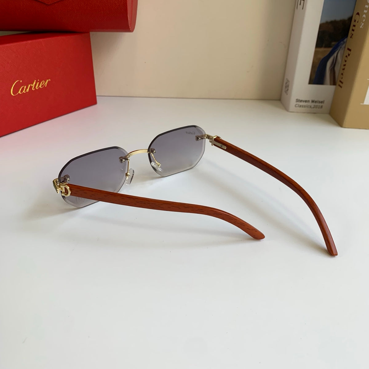 Cartier Square Silver Lens Sunglasses for Men & Women - 372301 - detail image 8