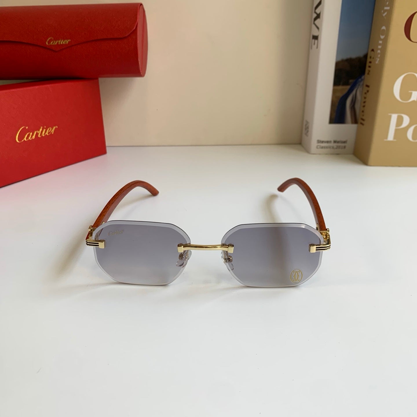Cartier Square Silver Lens Sunglasses for Men & Women - 372301 - detail image 3