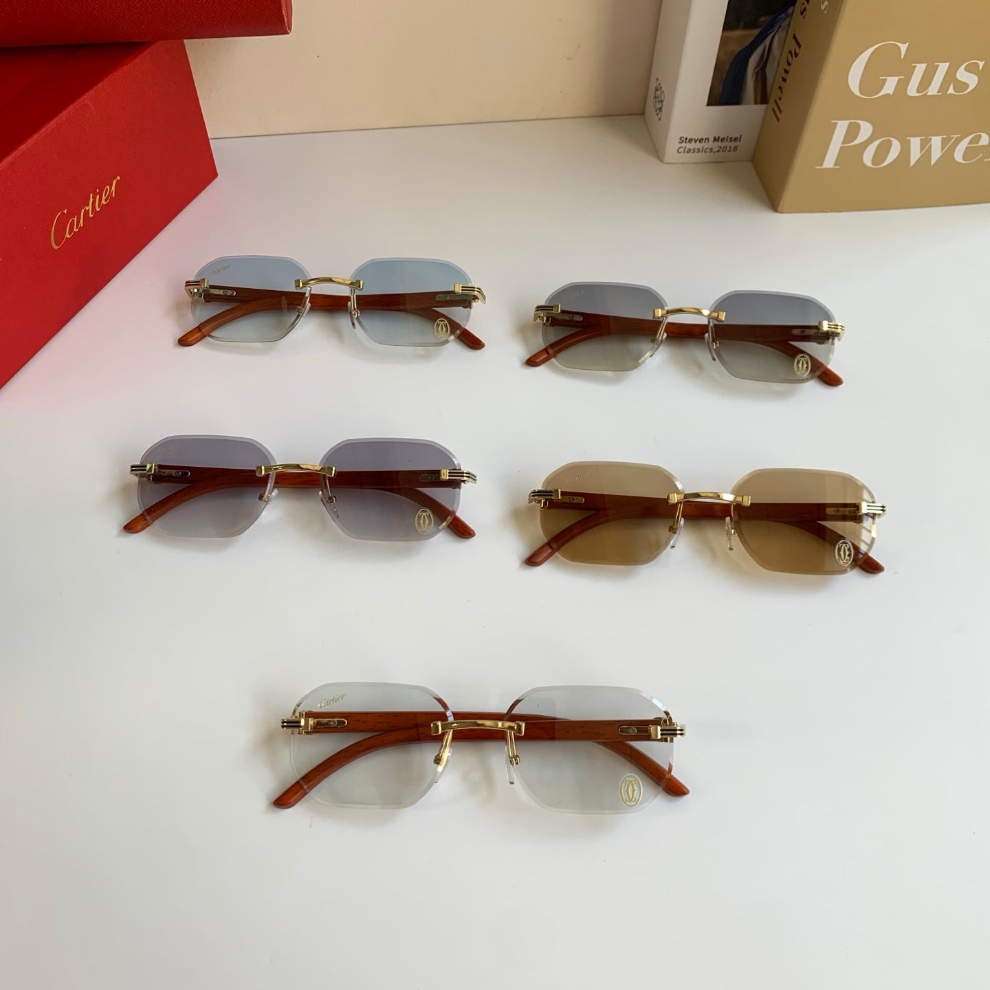 Cartier Square Silver Lens Sunglasses for Men & Women - 372303 - detail image 9
